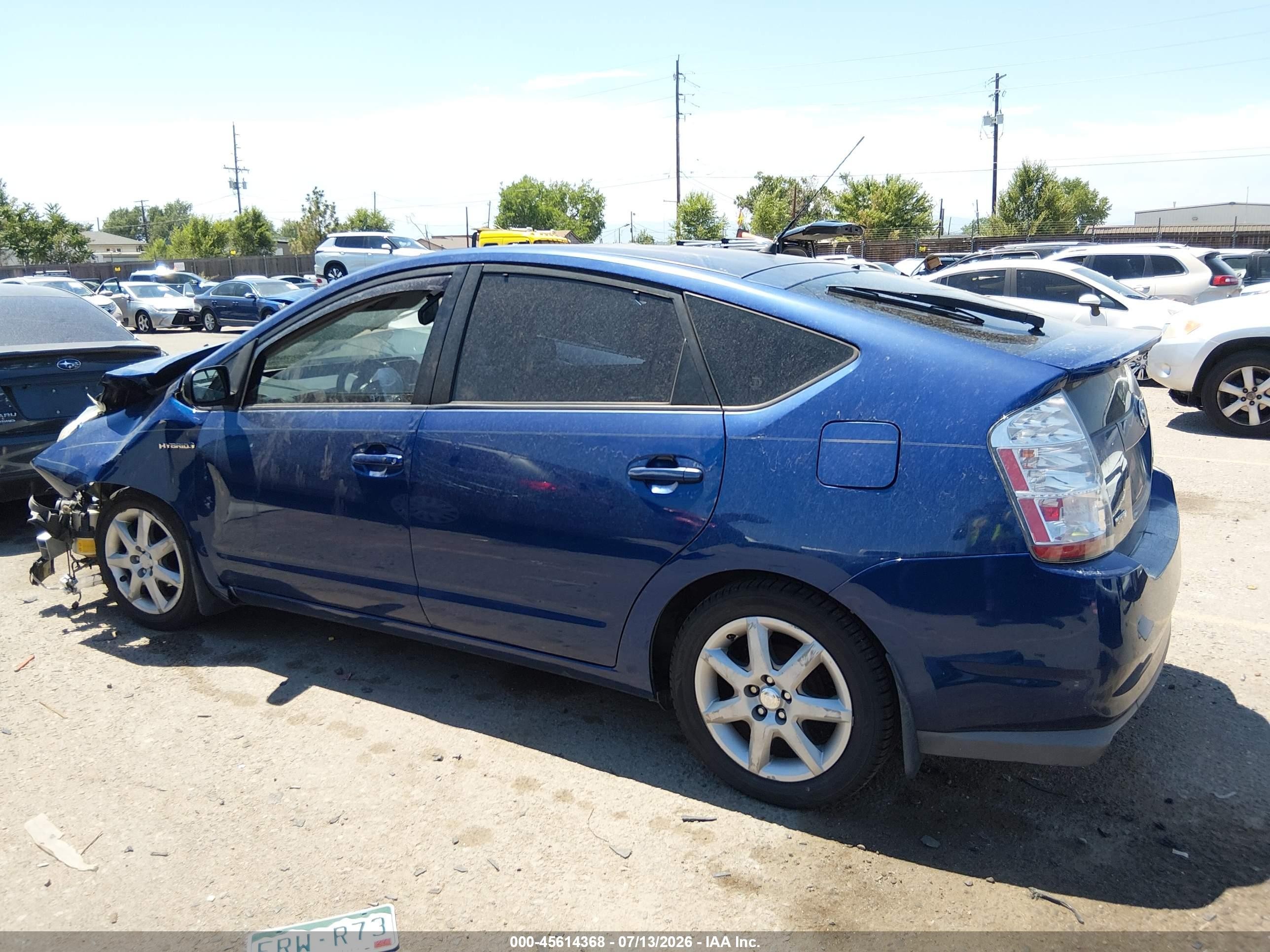 2008 Toyota Prius Touring Синий vin: JTDKB20U487704772