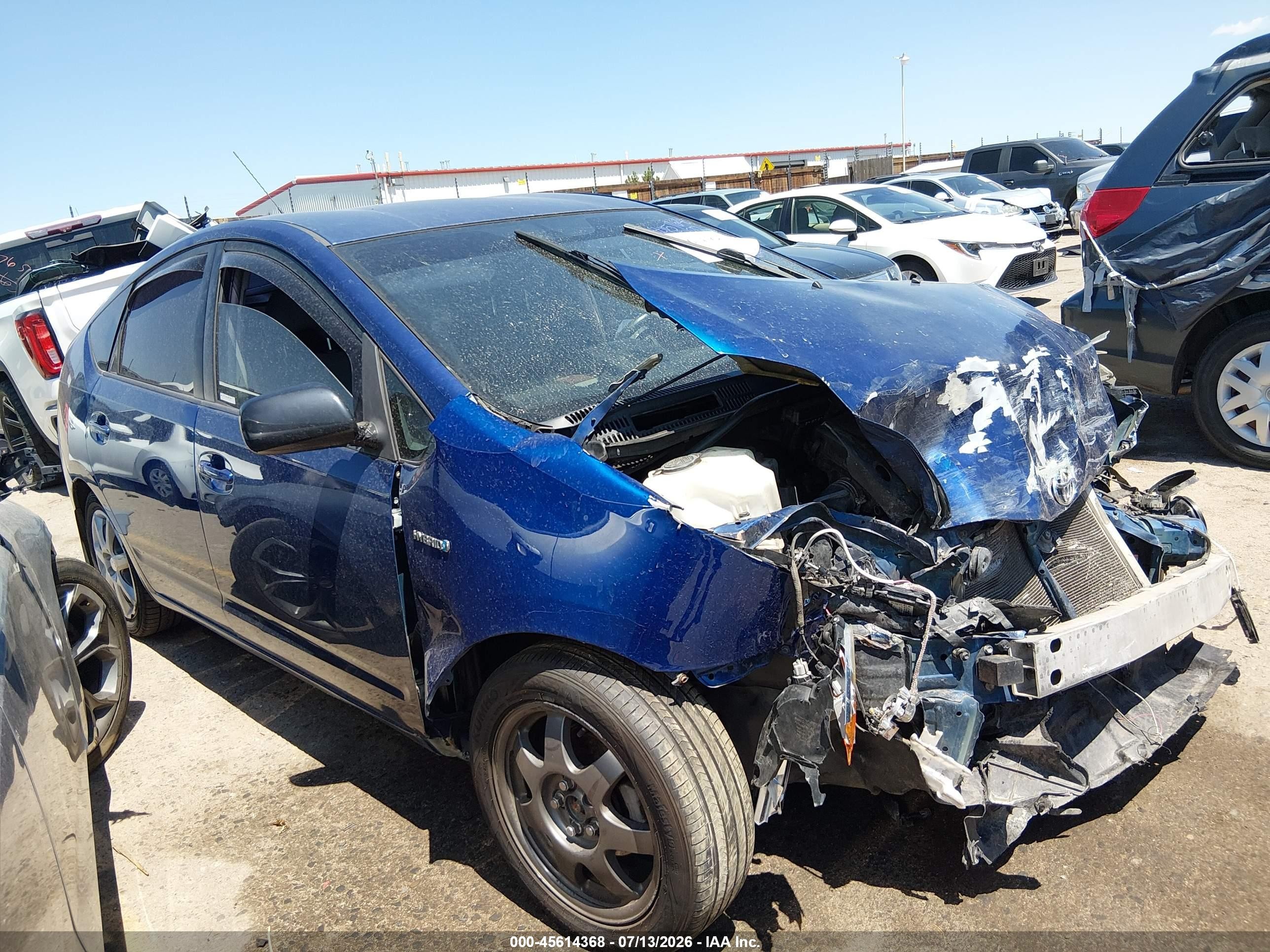 2008 Toyota Prius Touring Синий vin: JTDKB20U487704772