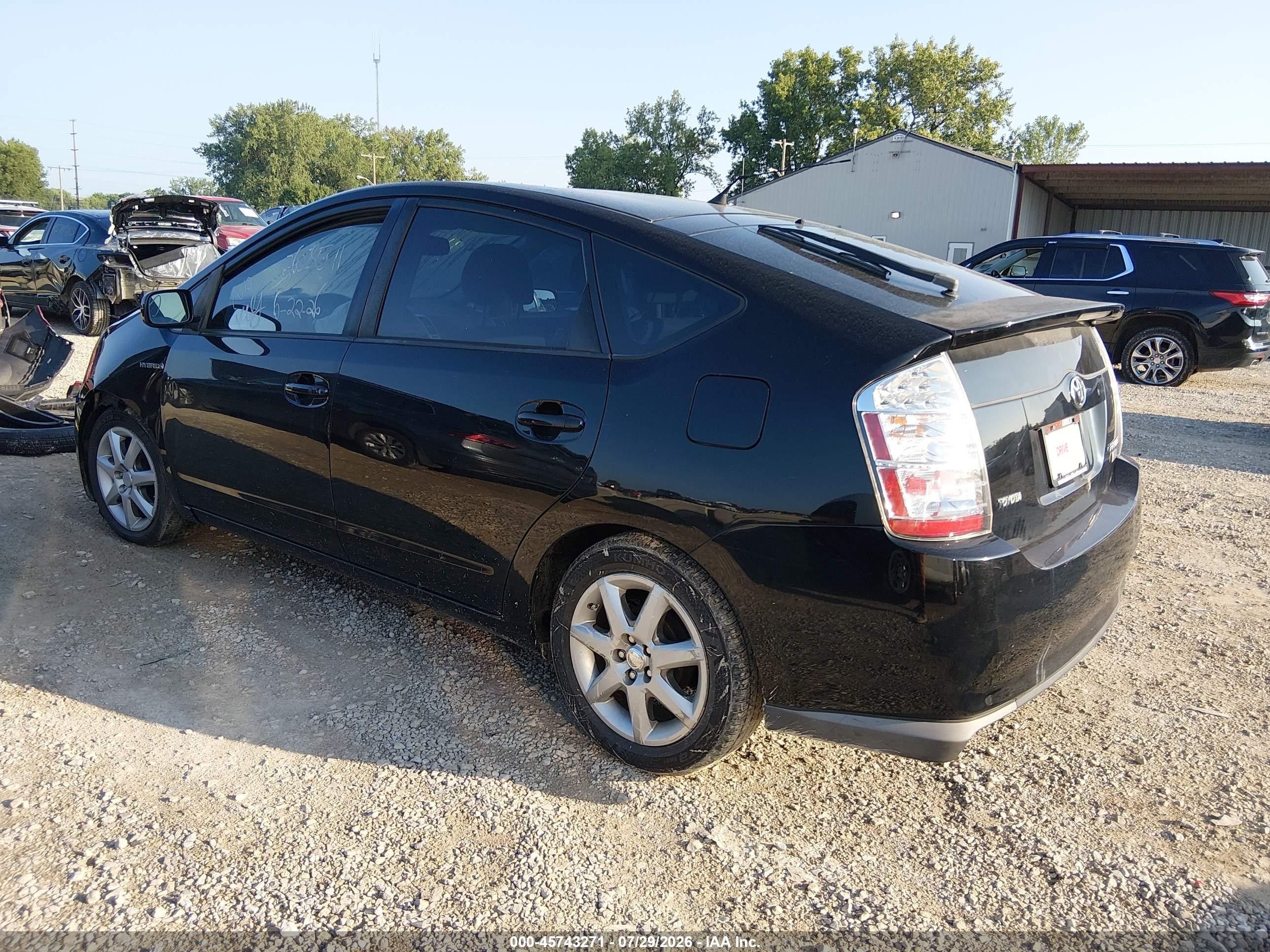 2008 Toyota Prius Touring Black vin: JTDKB20U487740784