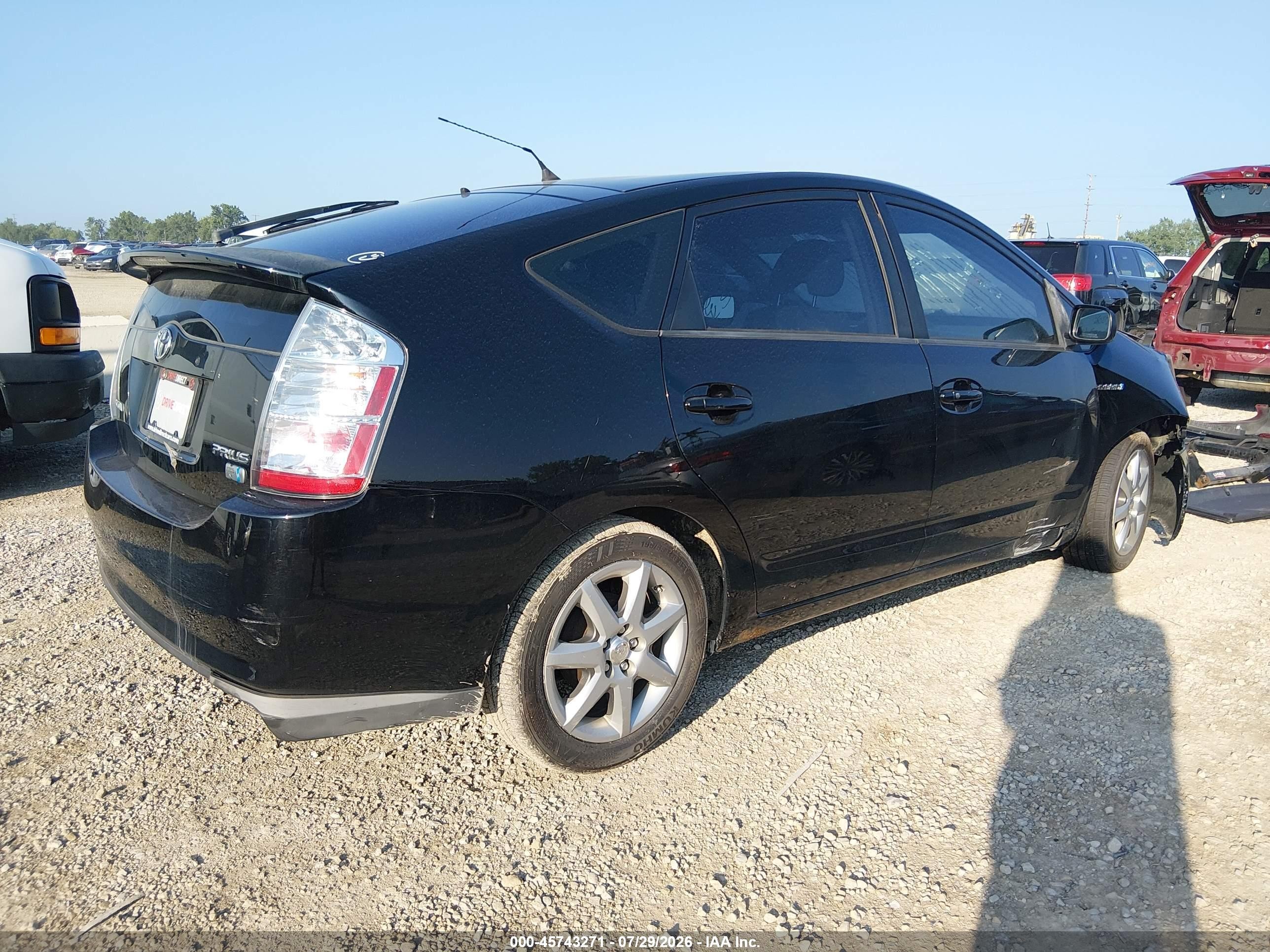 2008 Toyota Prius Touring Black vin: JTDKB20U487740784