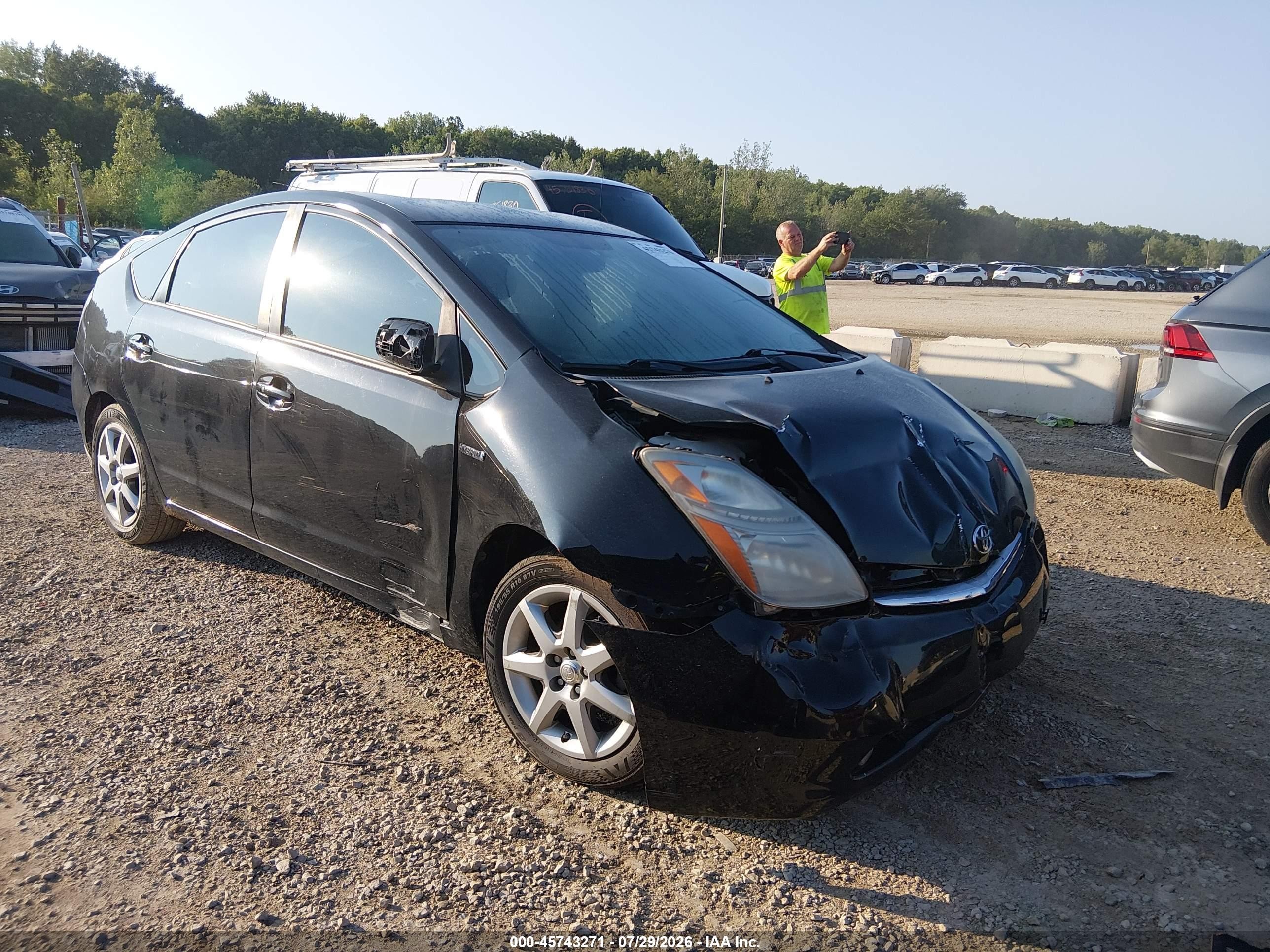2008 Toyota Prius Touring Black vin: JTDKB20U487740784