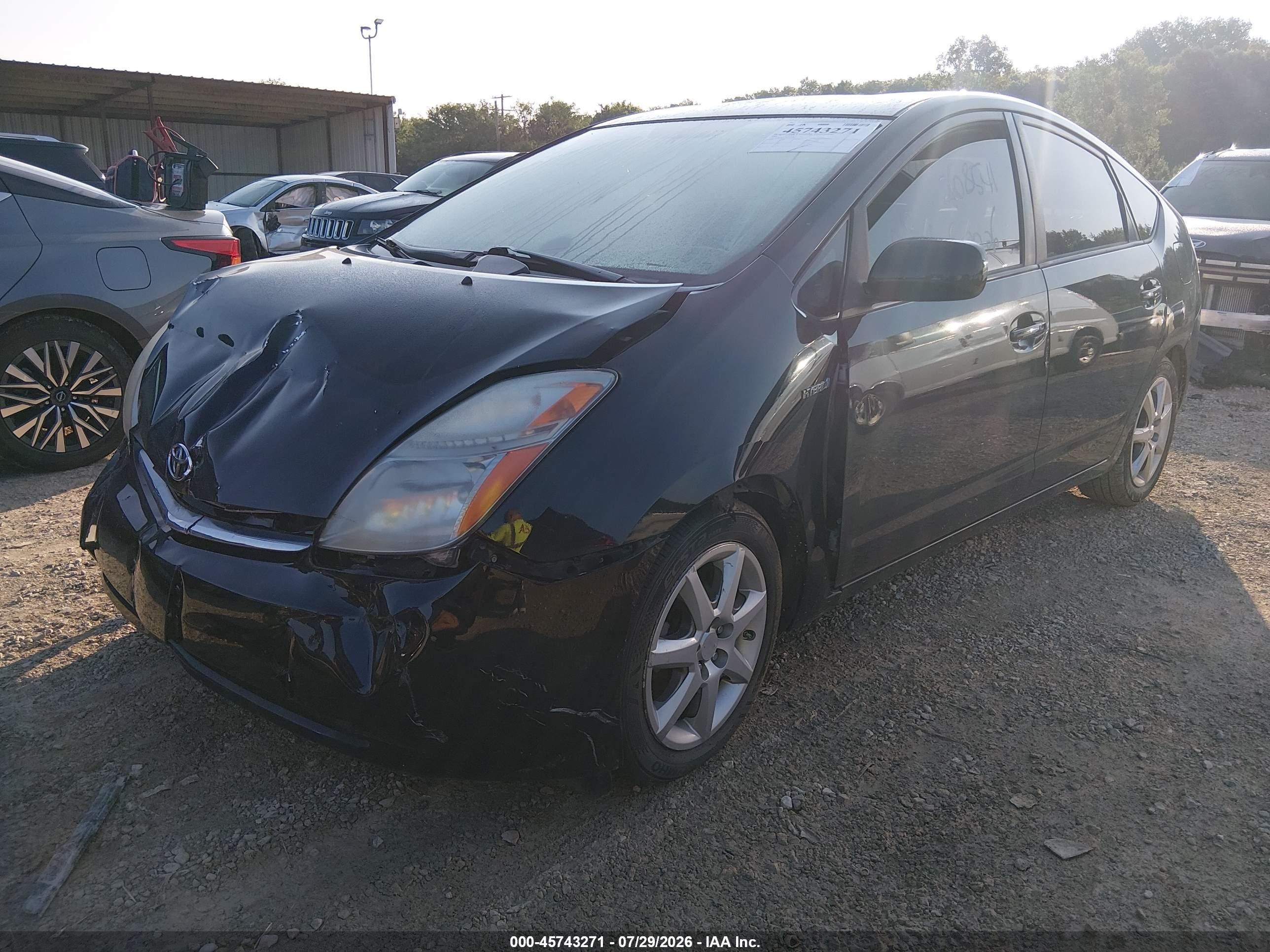 2008 Toyota Prius Touring Black vin: JTDKB20U487740784