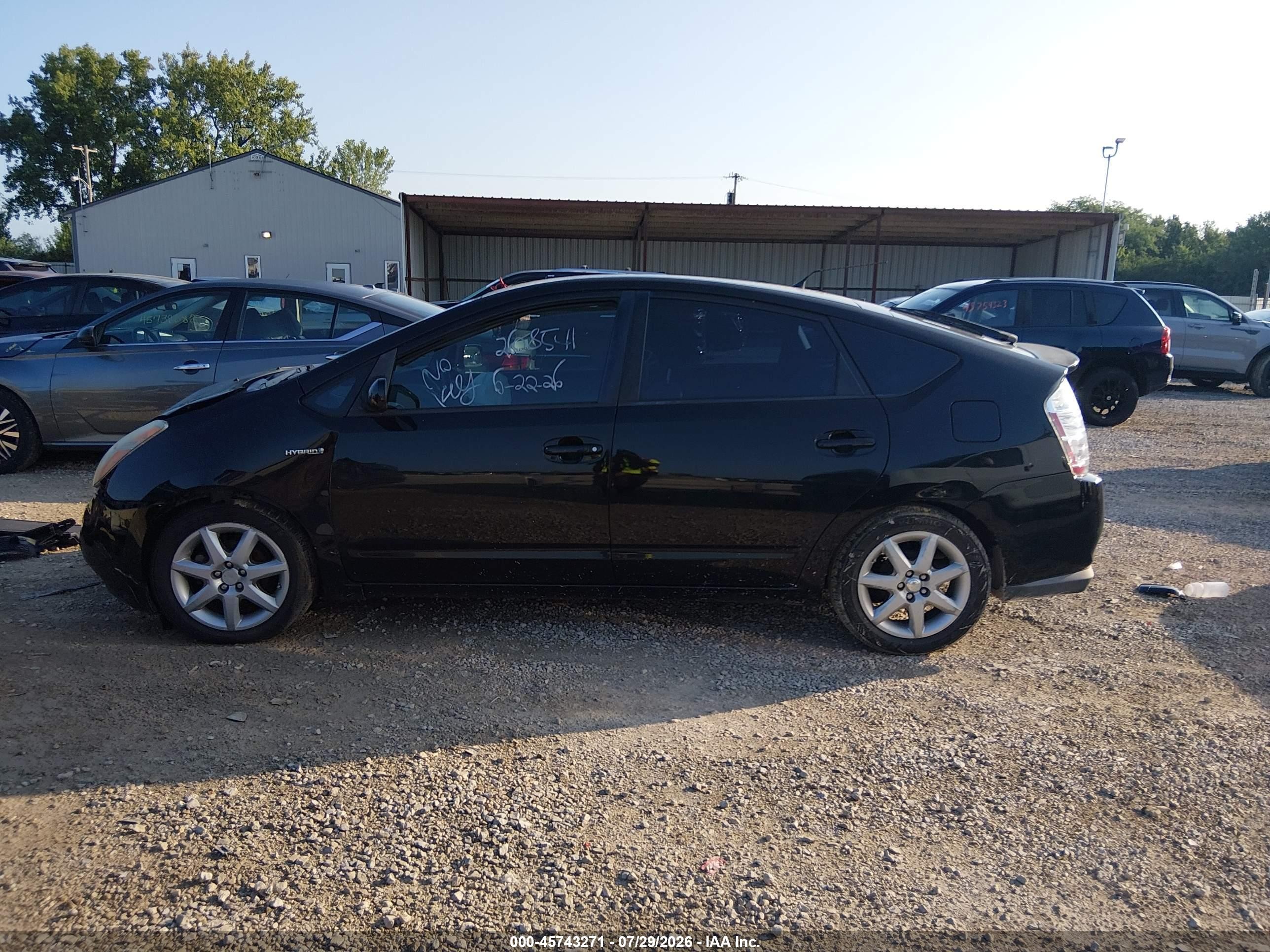 2008 Toyota Prius Touring Black vin: JTDKB20U487740784