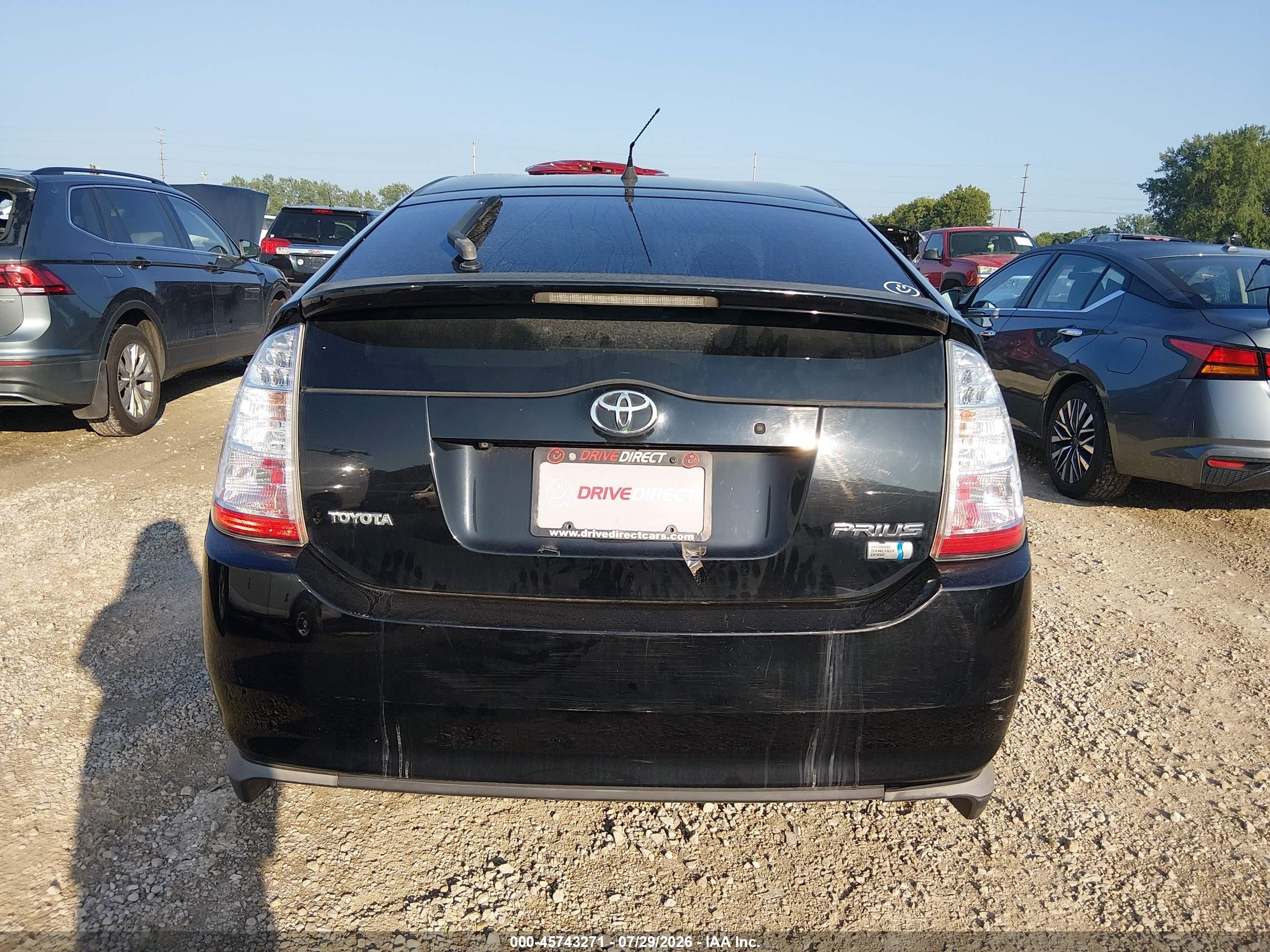 2008 Toyota Prius Touring Black vin: JTDKB20U487740784
