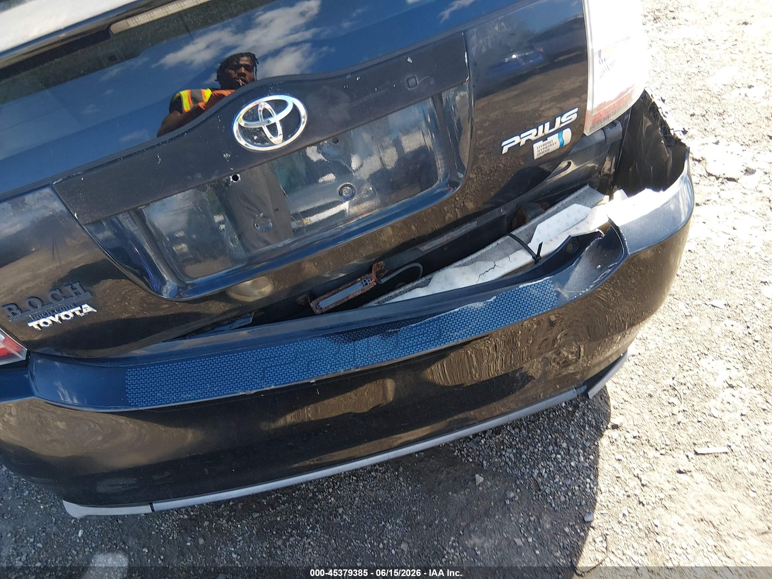 2008 Toyota Prius Black vin: JTDKB20U487752885
