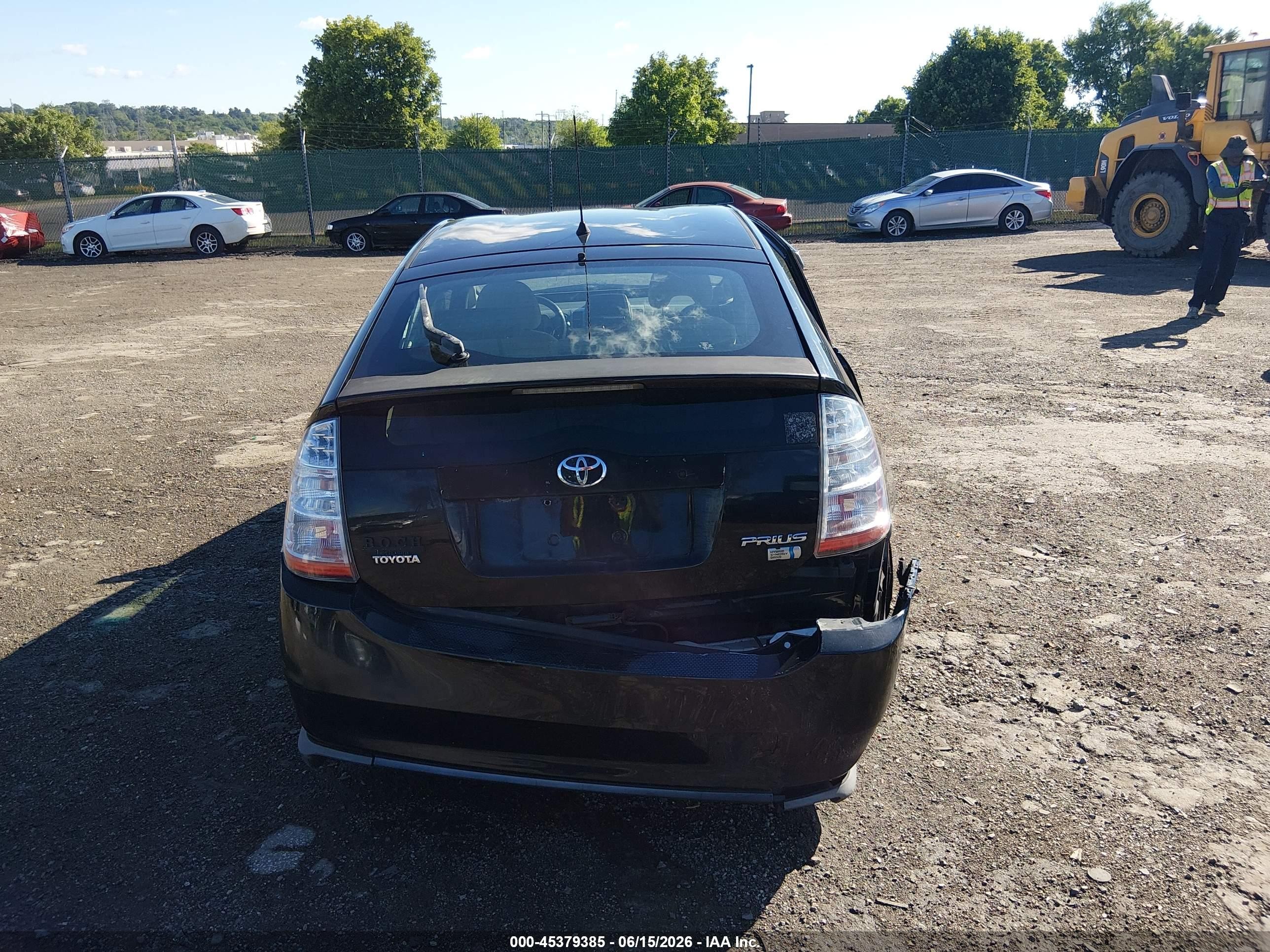2008 Toyota Prius Black vin: JTDKB20U487752885