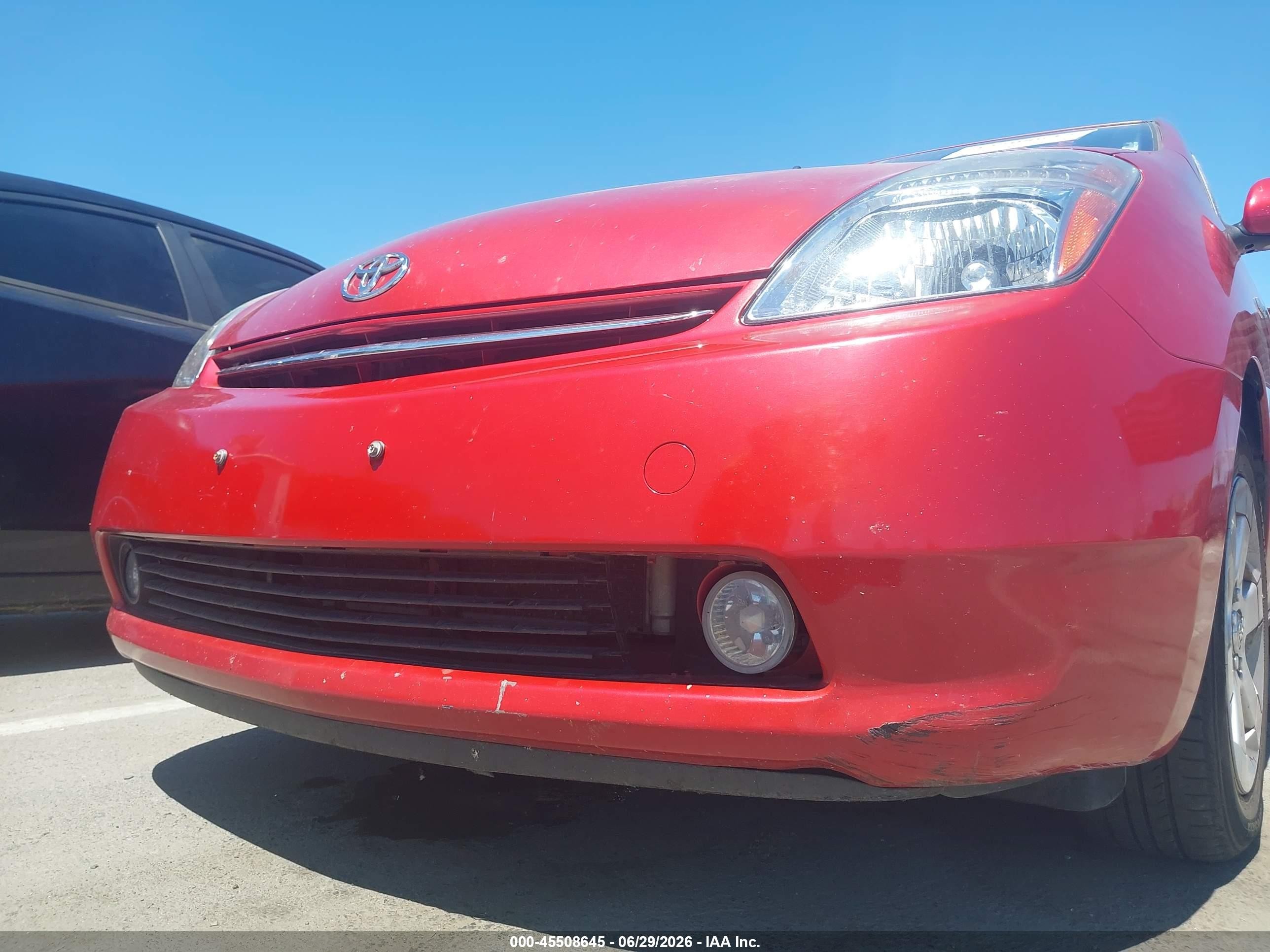 2008 Toyota Prius Red vin: JTDKB20U487770562