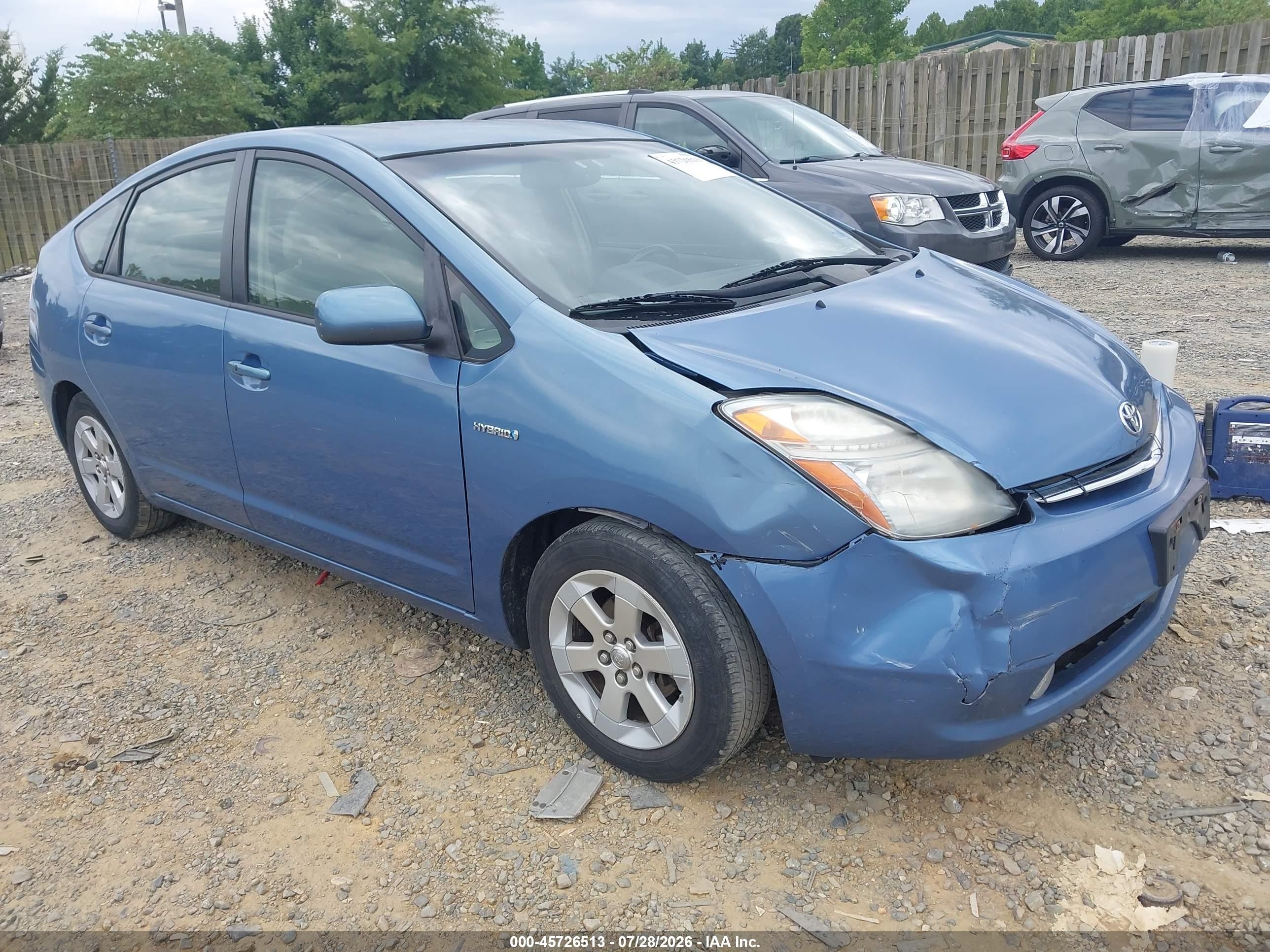2008 Toyota Prius   Blue vin: JTDKB20U487811448