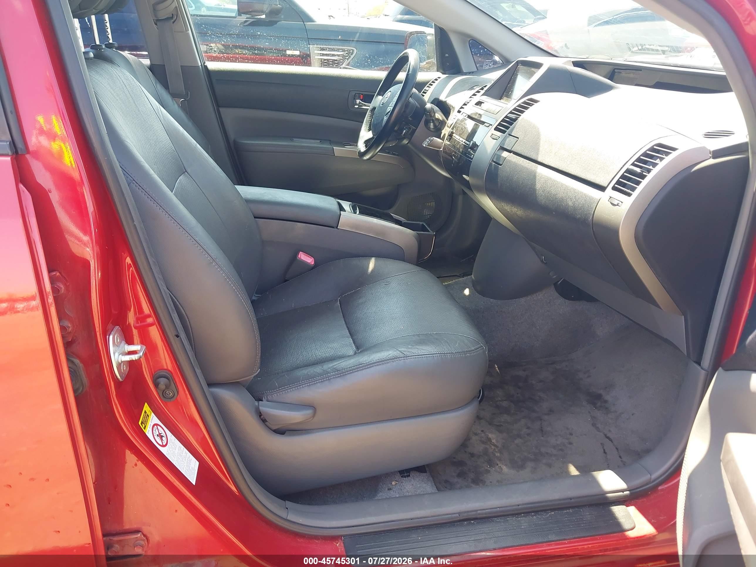 2009 Toyota Prius Touring Red vin: JTDKB20U493465278