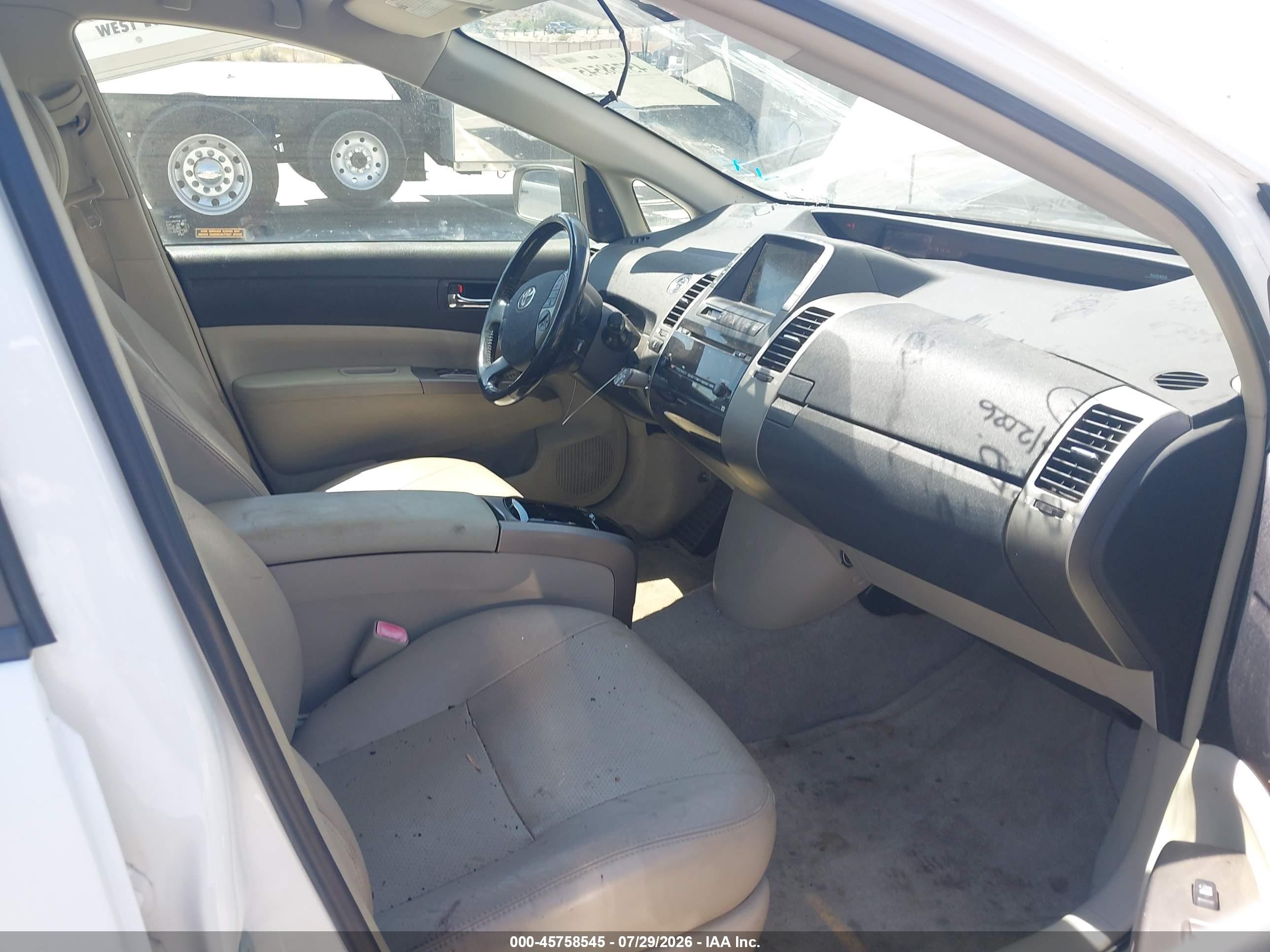 2009 Toyota Prius Touring White vin: JTDKB20U493481335