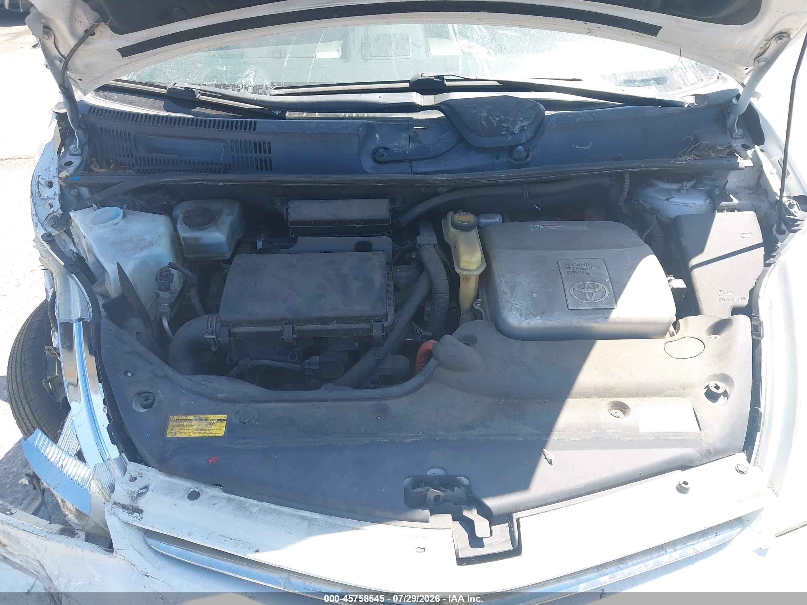 2009 Toyota Prius Touring White vin: JTDKB20U493481335
