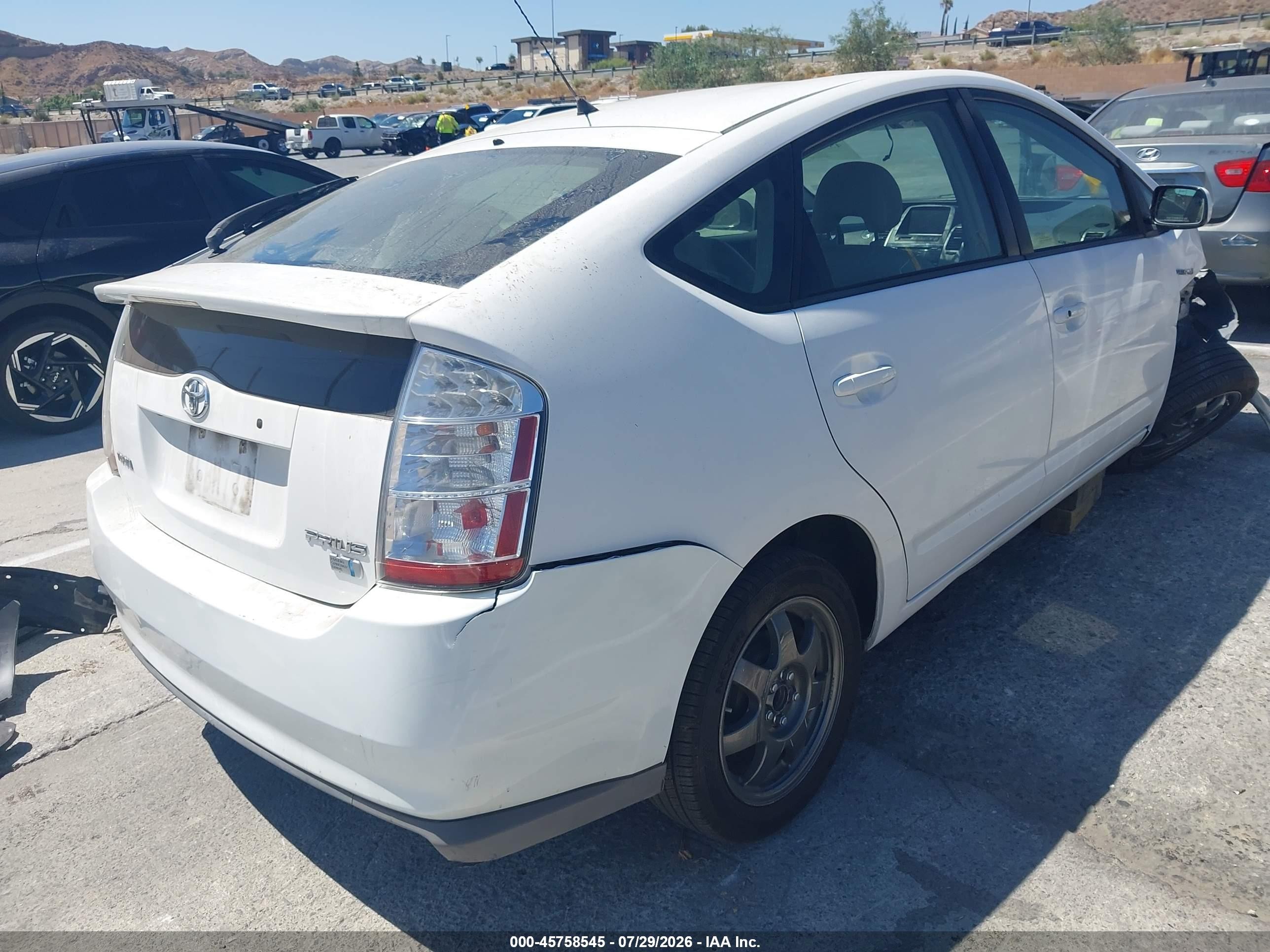 2009 Toyota Prius Touring White vin: JTDKB20U493481335