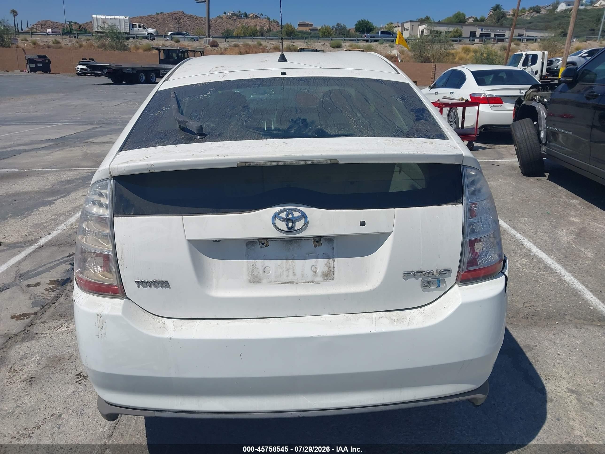 2009 Toyota Prius Touring White vin: JTDKB20U493481335