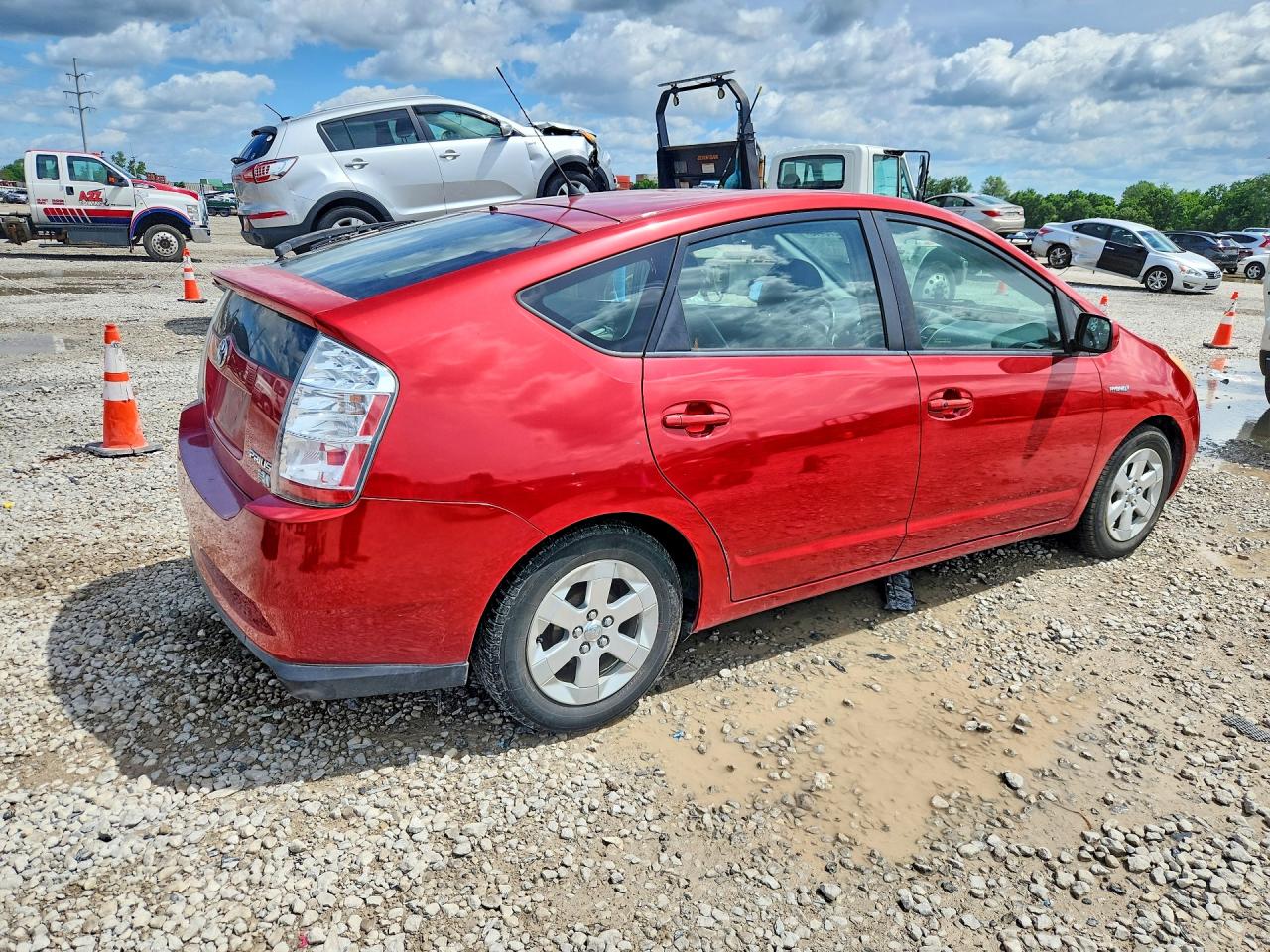 2009 Toyota Prius Base Red vin: JTDKB20U493533210