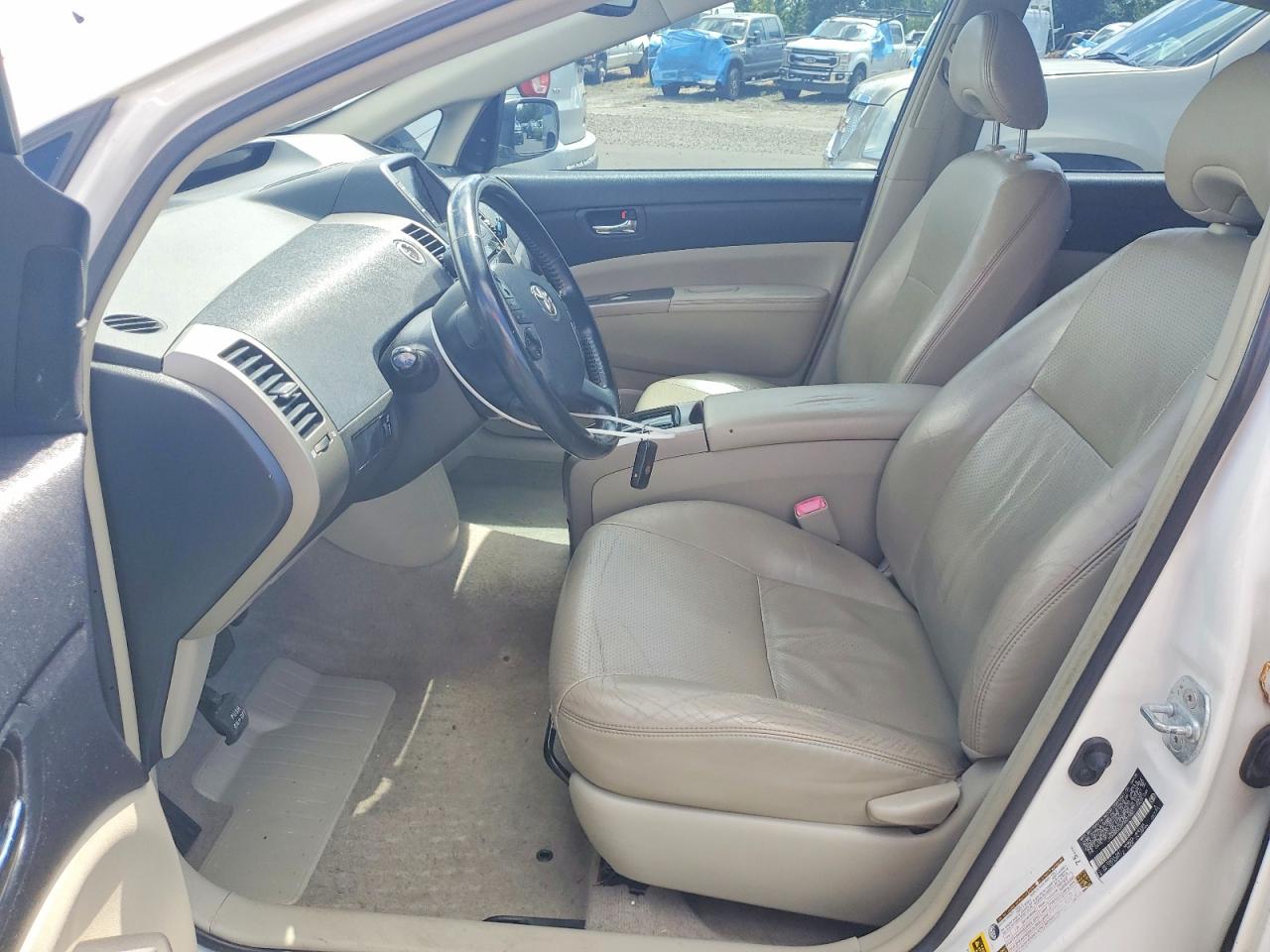 2009 Toyota Prius Base White vin: JTDKB20U497837985