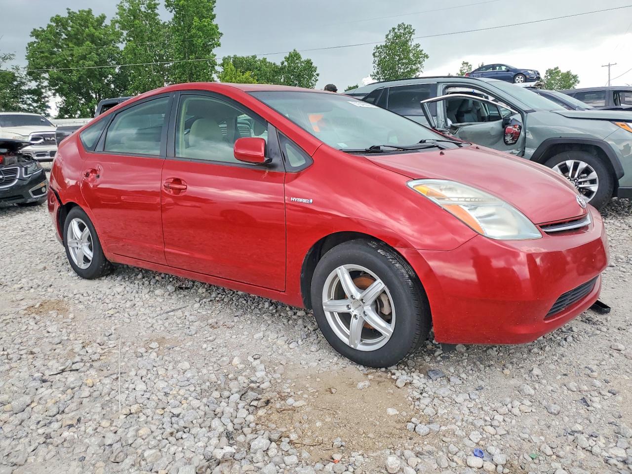 2009 Toyota Prius Base Red vin: JTDKB20U497854835