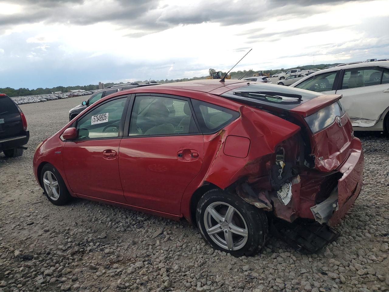 2009 Toyota Prius Base Red vin: JTDKB20U497854835