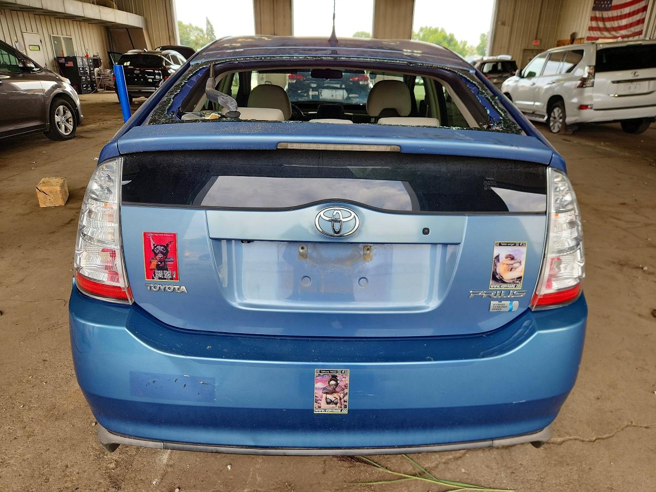 2009 Toyota Prius Base Blue vin: JTDKB20U497868945