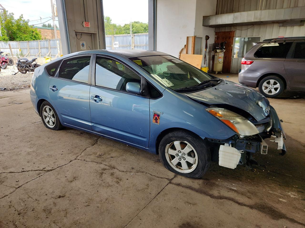 2009 Toyota Prius Base Blue vin: JTDKB20U497868945