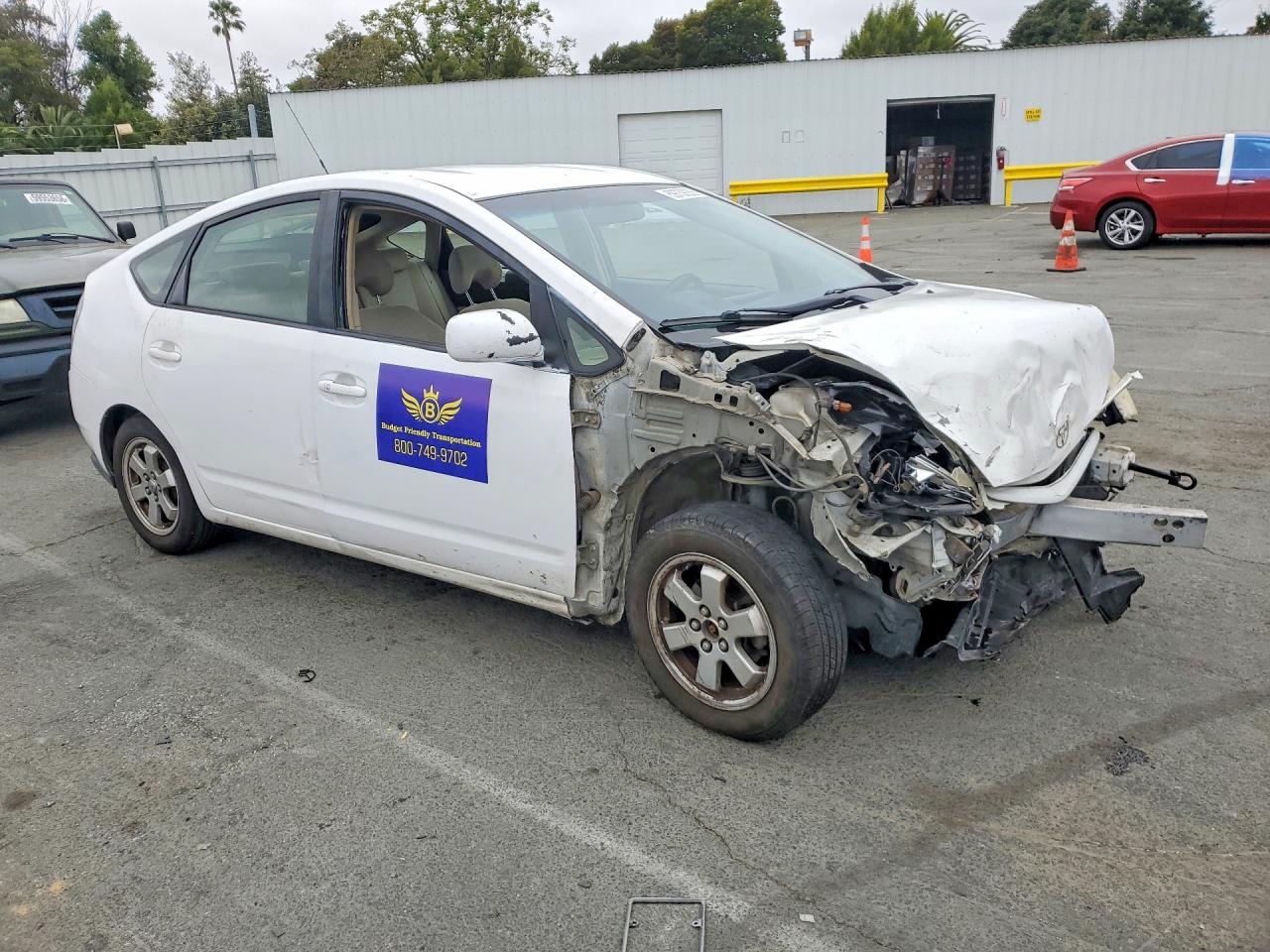 2005 Toyota Prius White vin: JTDKB20U553080404
