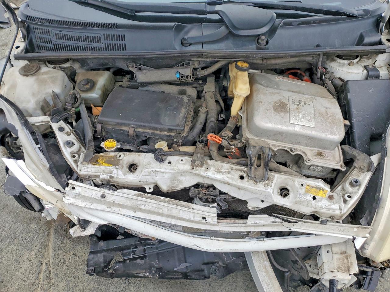 2005 Toyota Prius White vin: JTDKB20U553080404