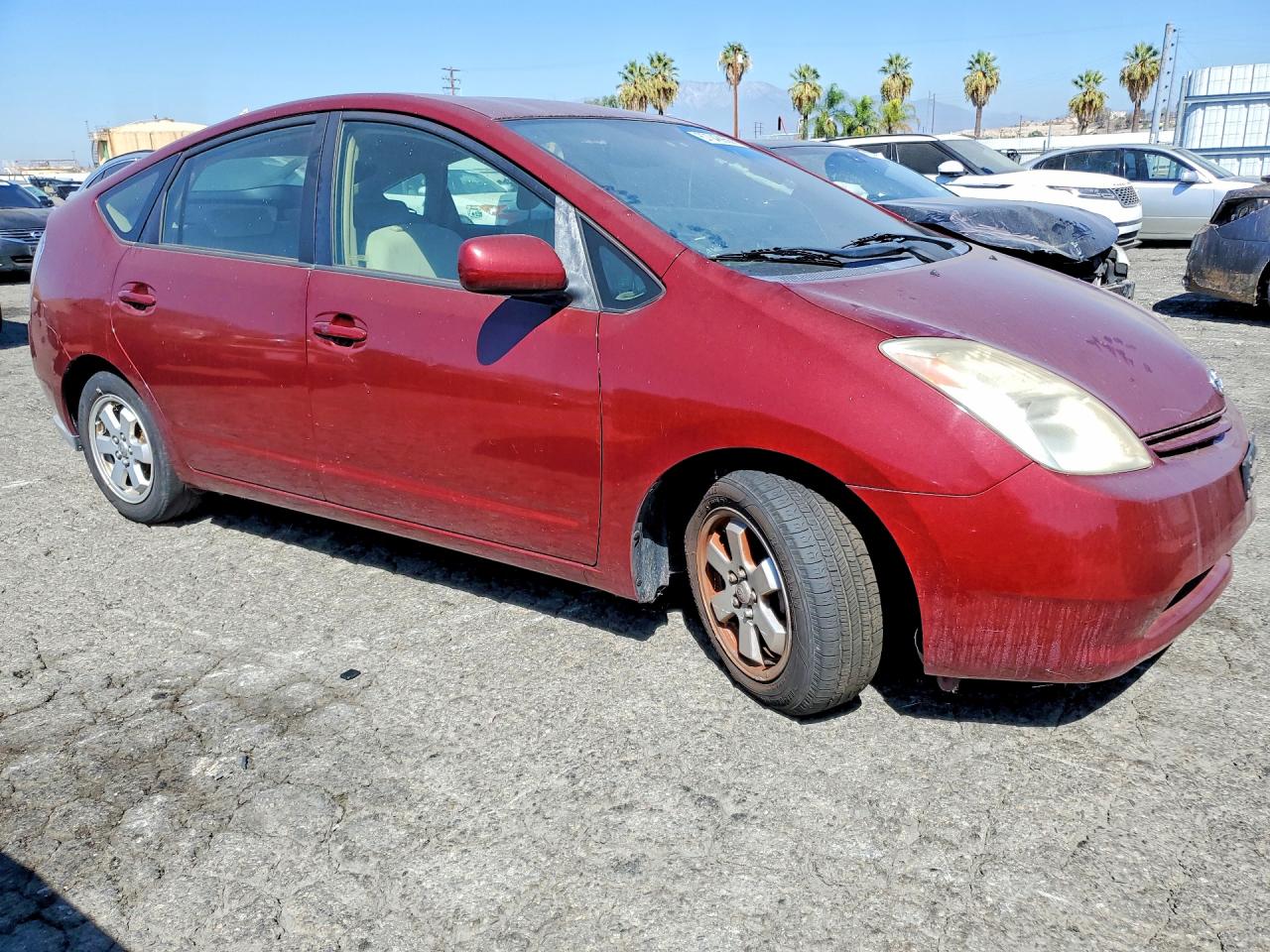 2005 Toyota Prius Base Бордовый vin: JTDKB20U557031860