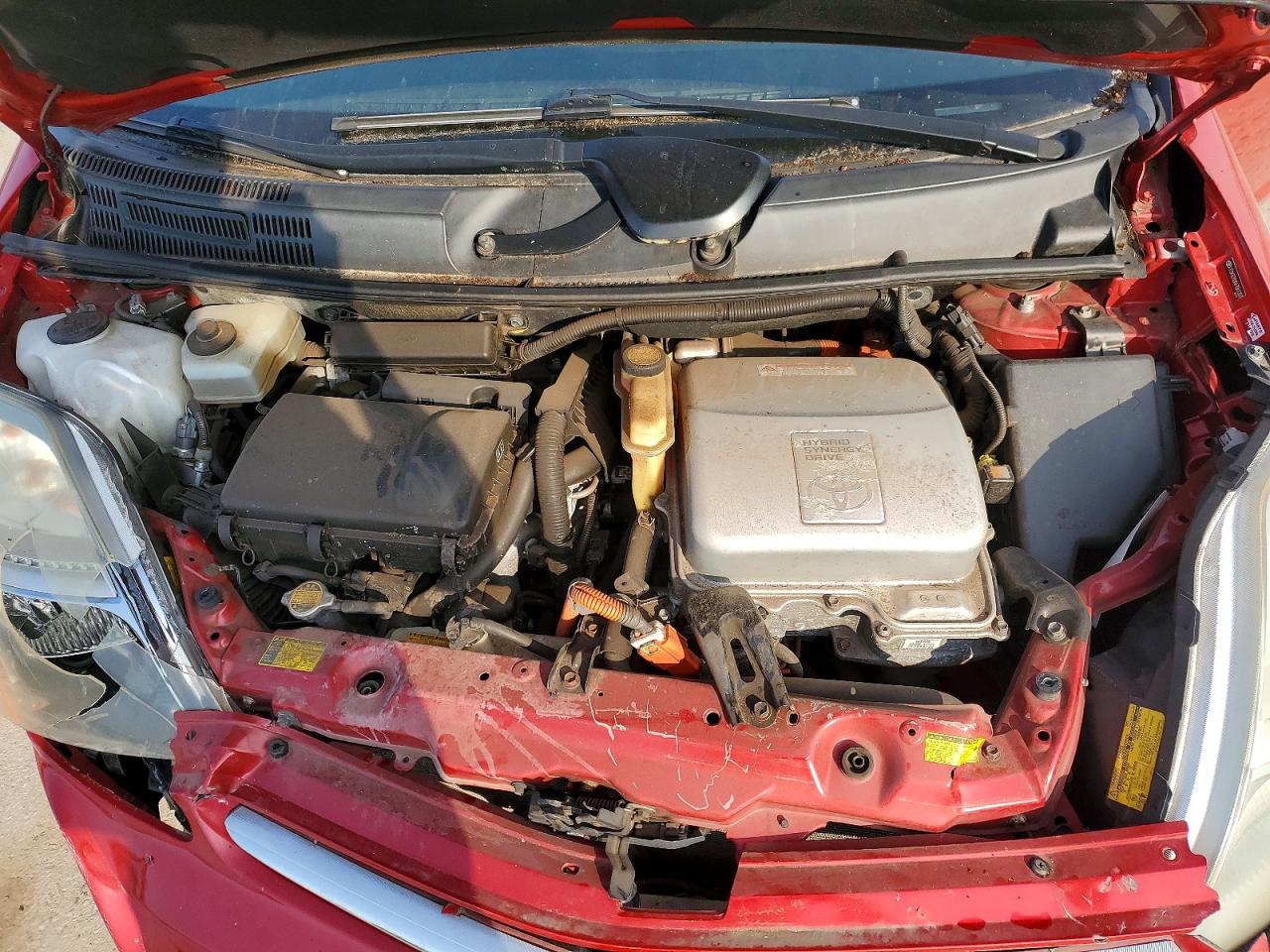 2006 Toyota Prius Base Burgundy vin: JTDKB20U567522205