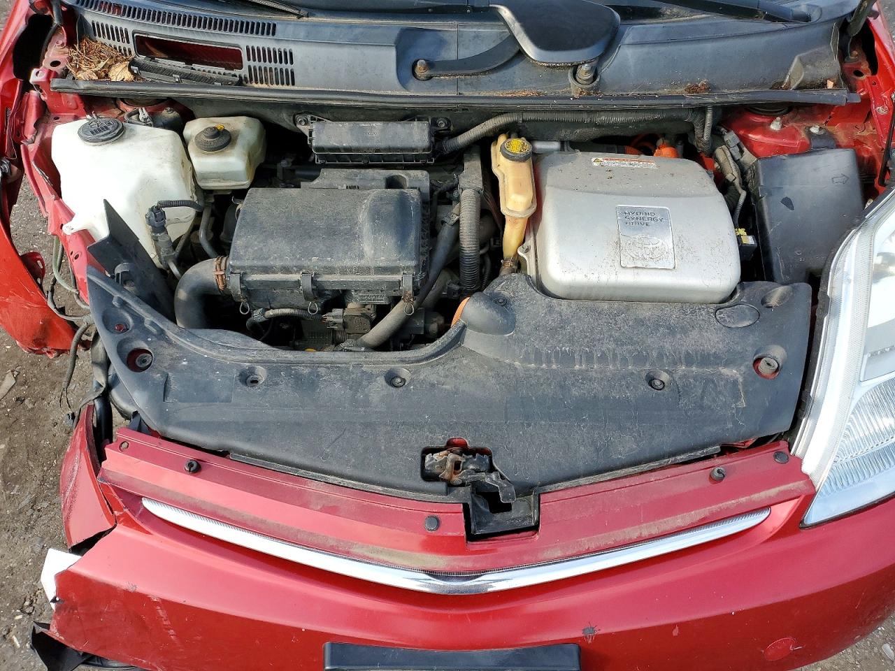2006 Toyota Prius Base Красный vin: JTDKB20U567532216