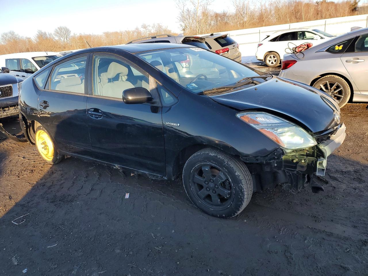 2007 Toyota Prius Base Черный vin: JTDKB20U577086344