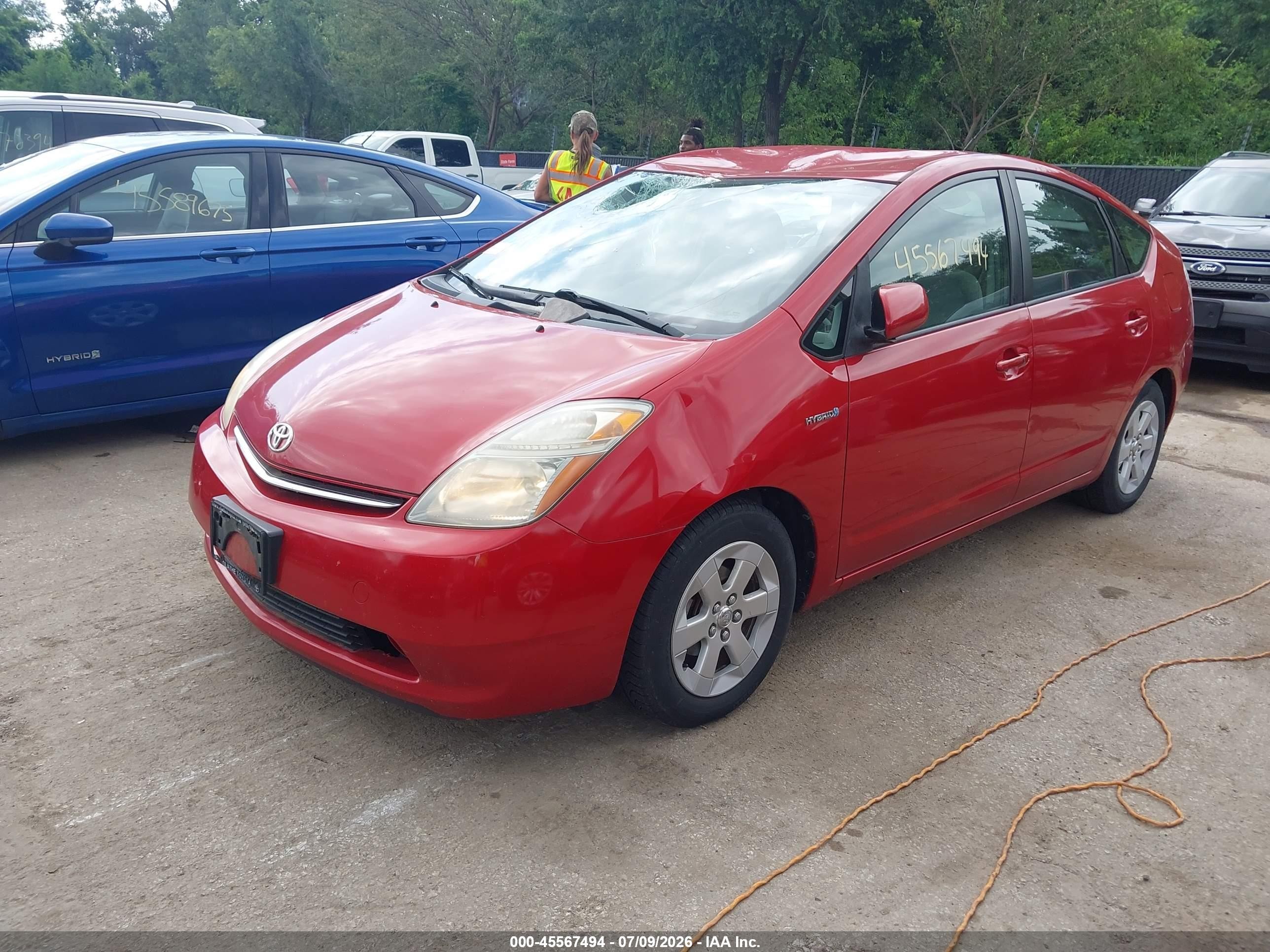 2007 Toyota Prius   Красный vin: JTDKB20U577631202