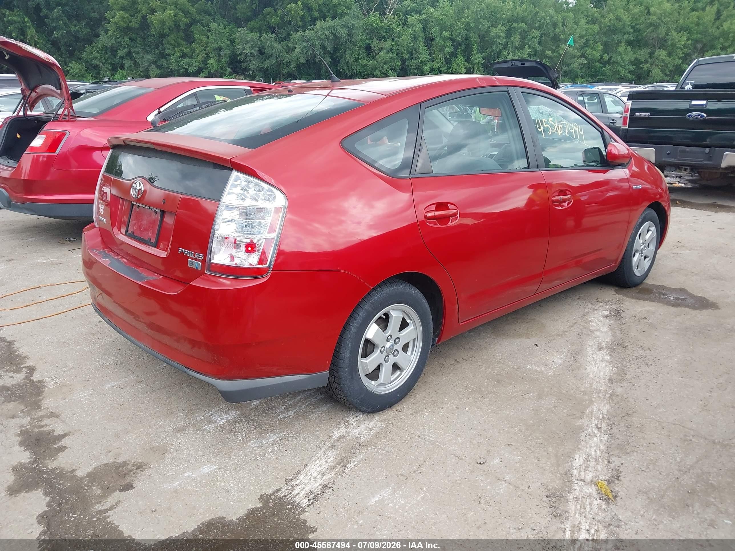 2007 Toyota Prius   Красный vin: JTDKB20U577631202