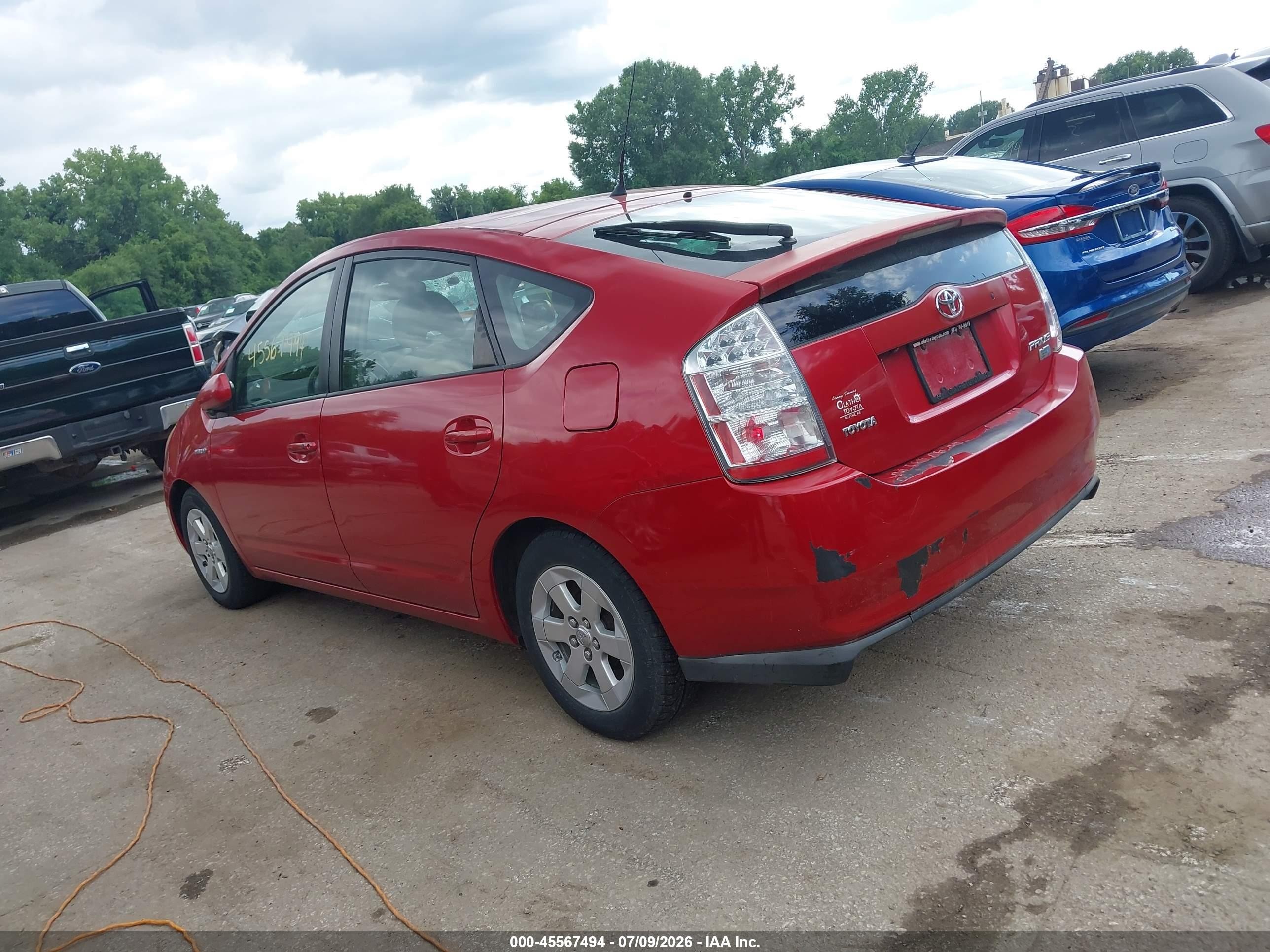 2007 Toyota Prius   Красный vin: JTDKB20U577631202