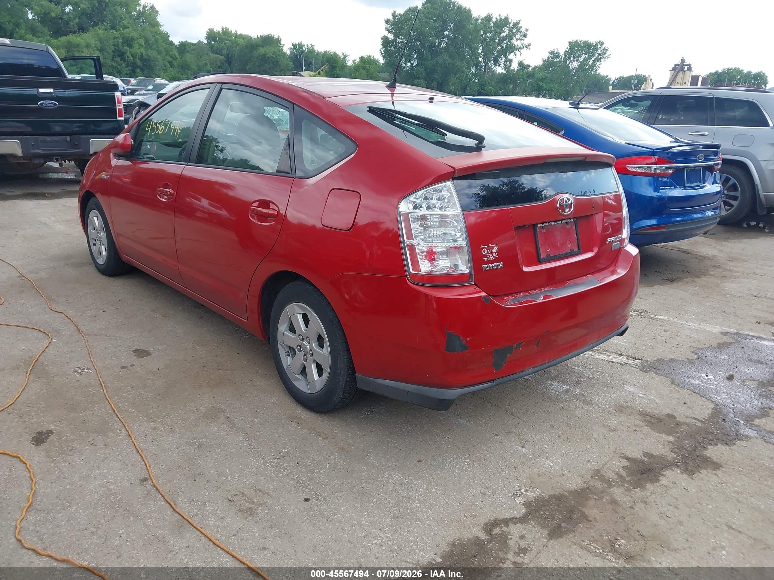 2007 Toyota Prius   Красный vin: JTDKB20U577631202