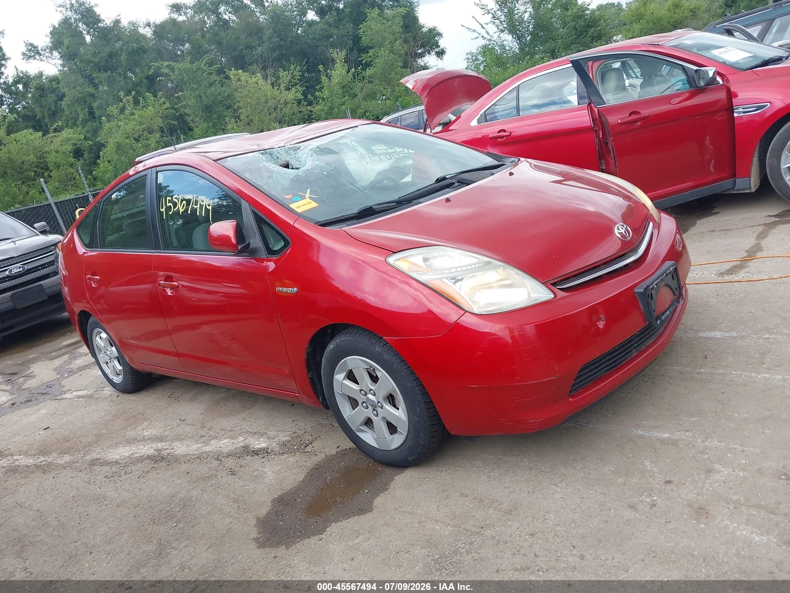 2007 Toyota Prius   Красный vin: JTDKB20U577631202