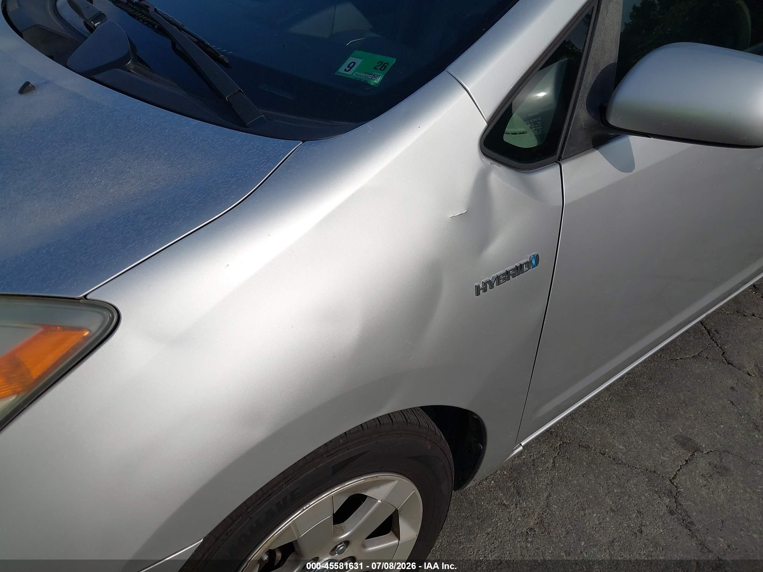 2008 Toyota Prius   Silver vin: JTDKB20U583339011