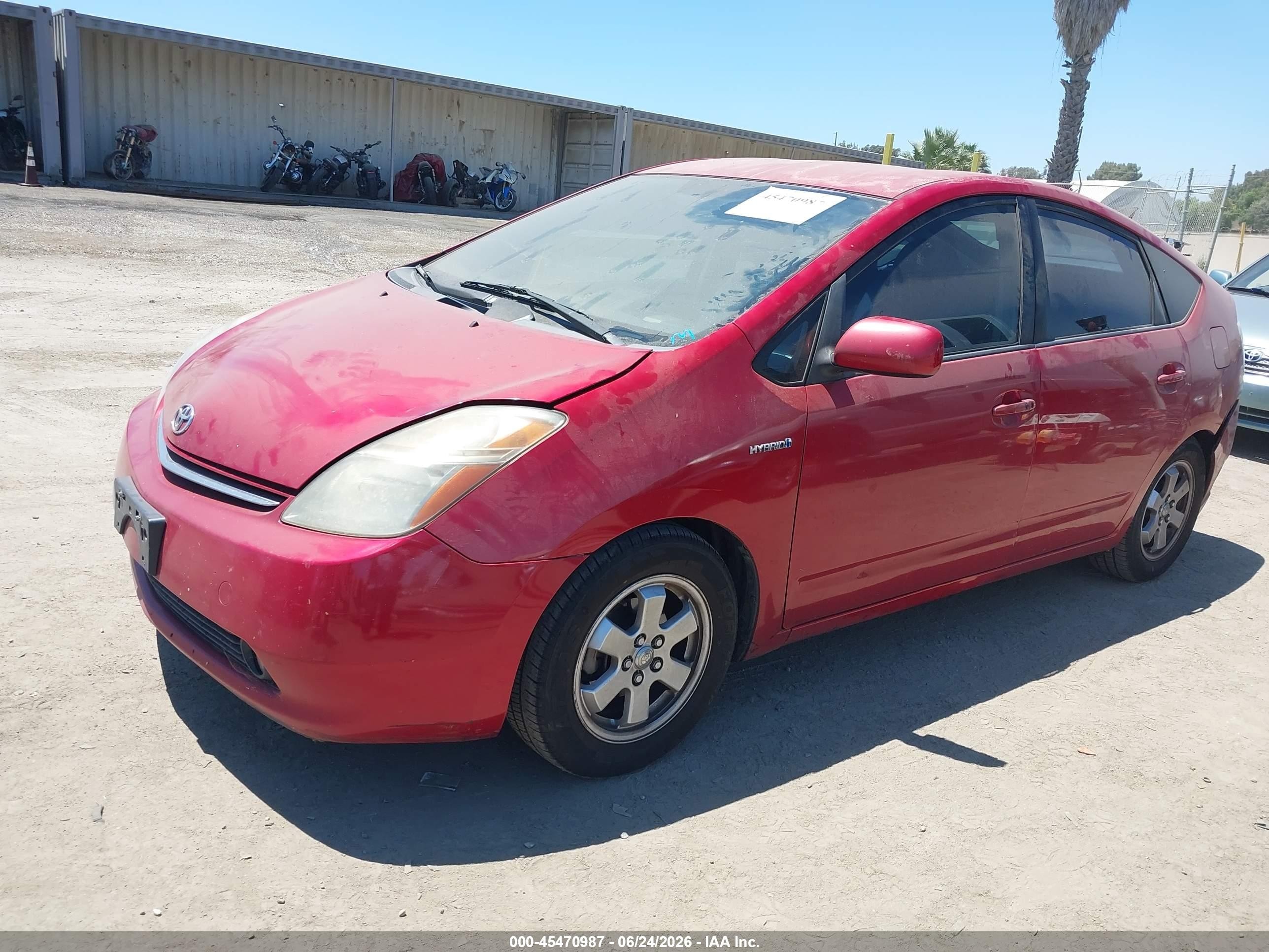 2008 Toyota Prius Red vin: JTDKB20U583347786