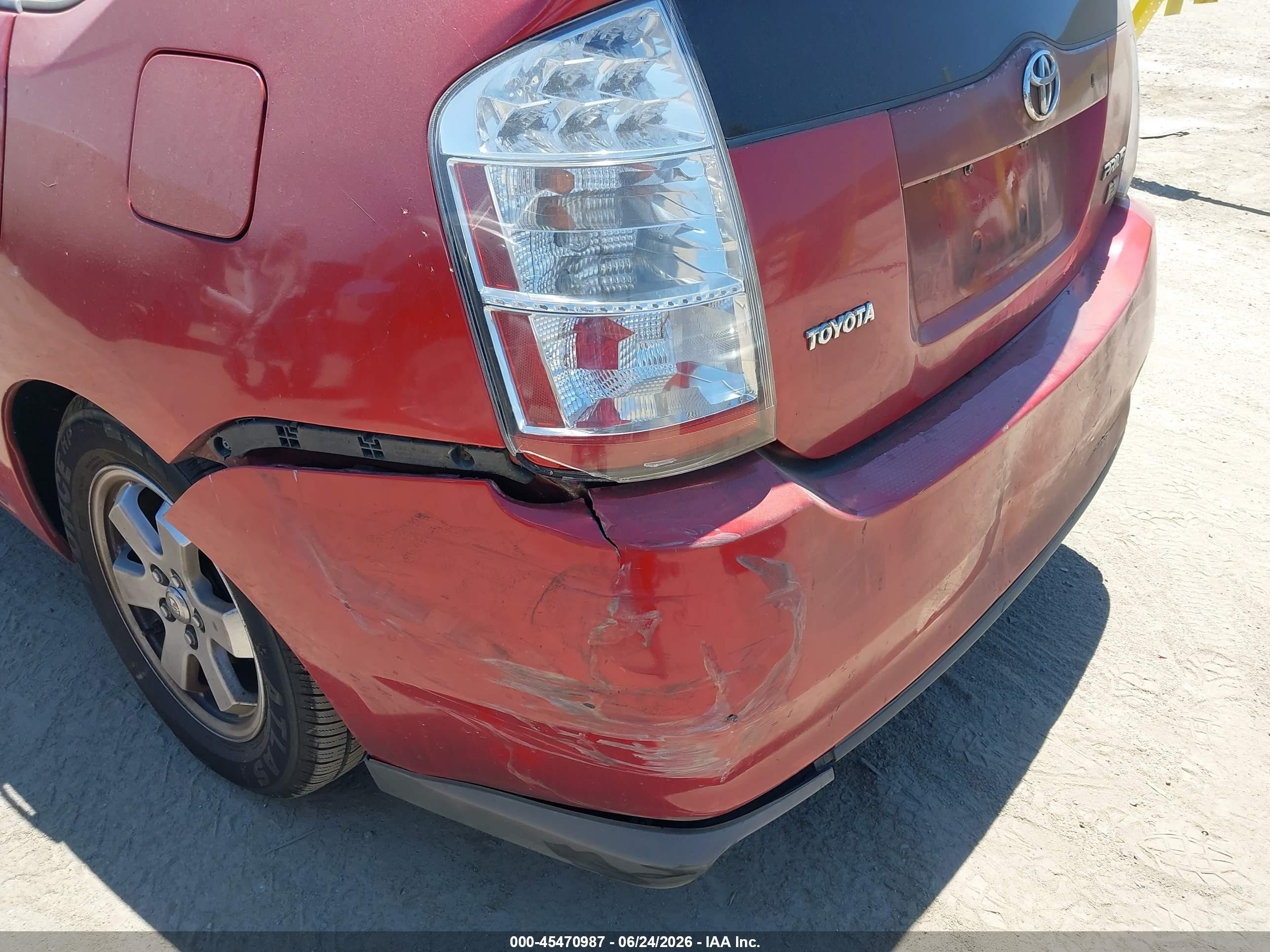 2008 Toyota Prius Red vin: JTDKB20U583347786