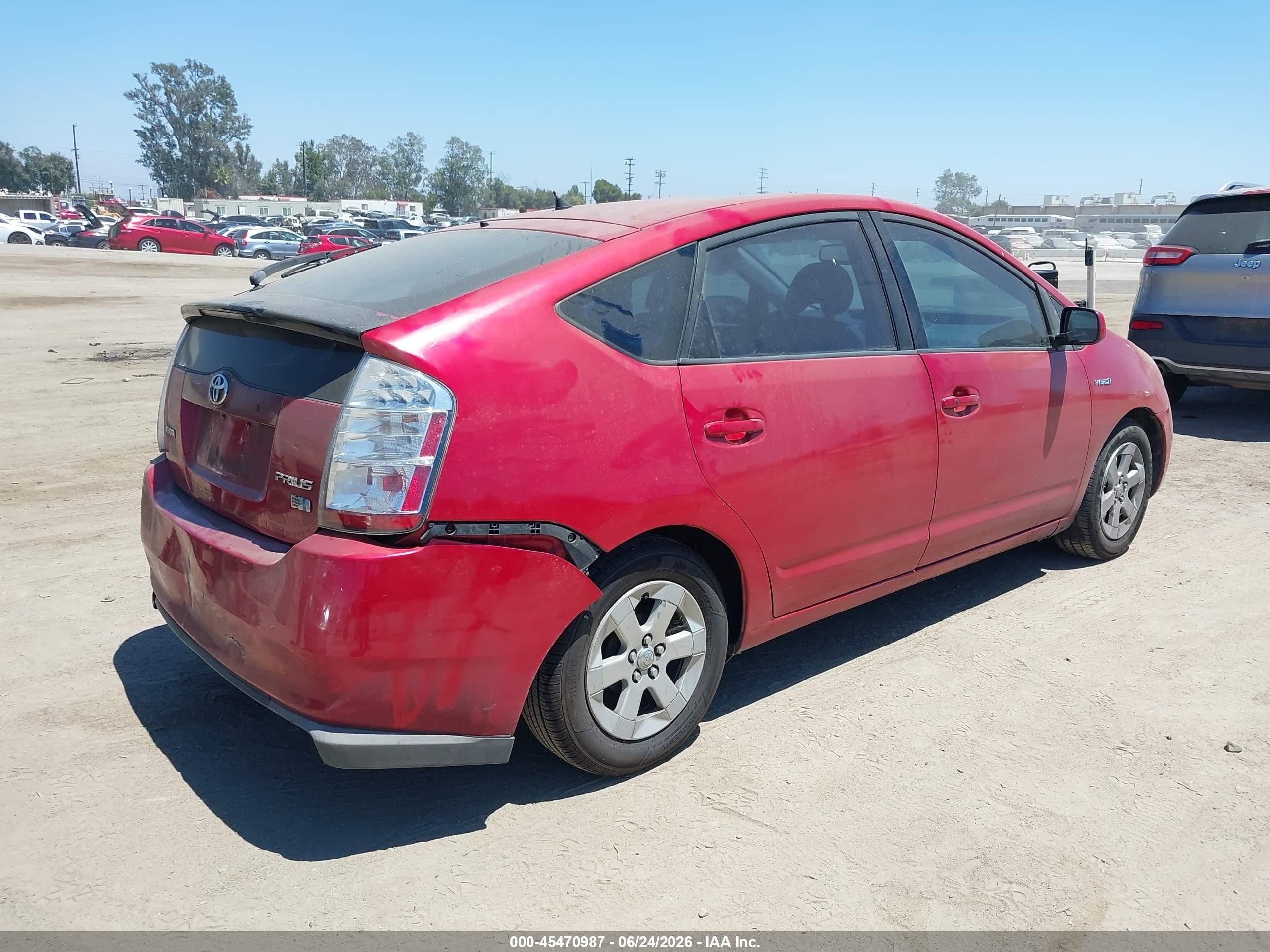 2008 Toyota Prius Red vin: JTDKB20U583347786