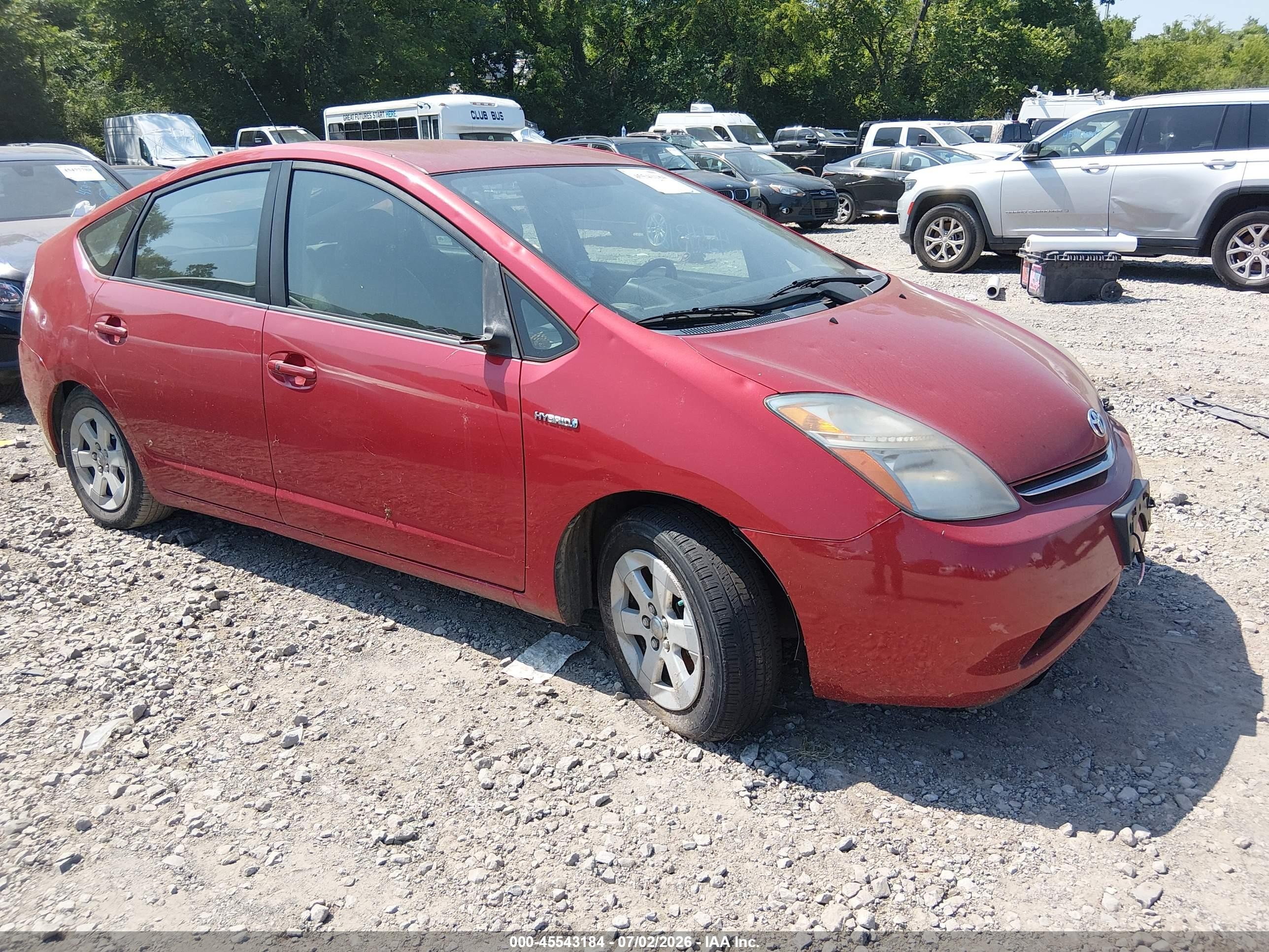 2008 Toyota Prius   Red vin: JTDKB20U587734086
