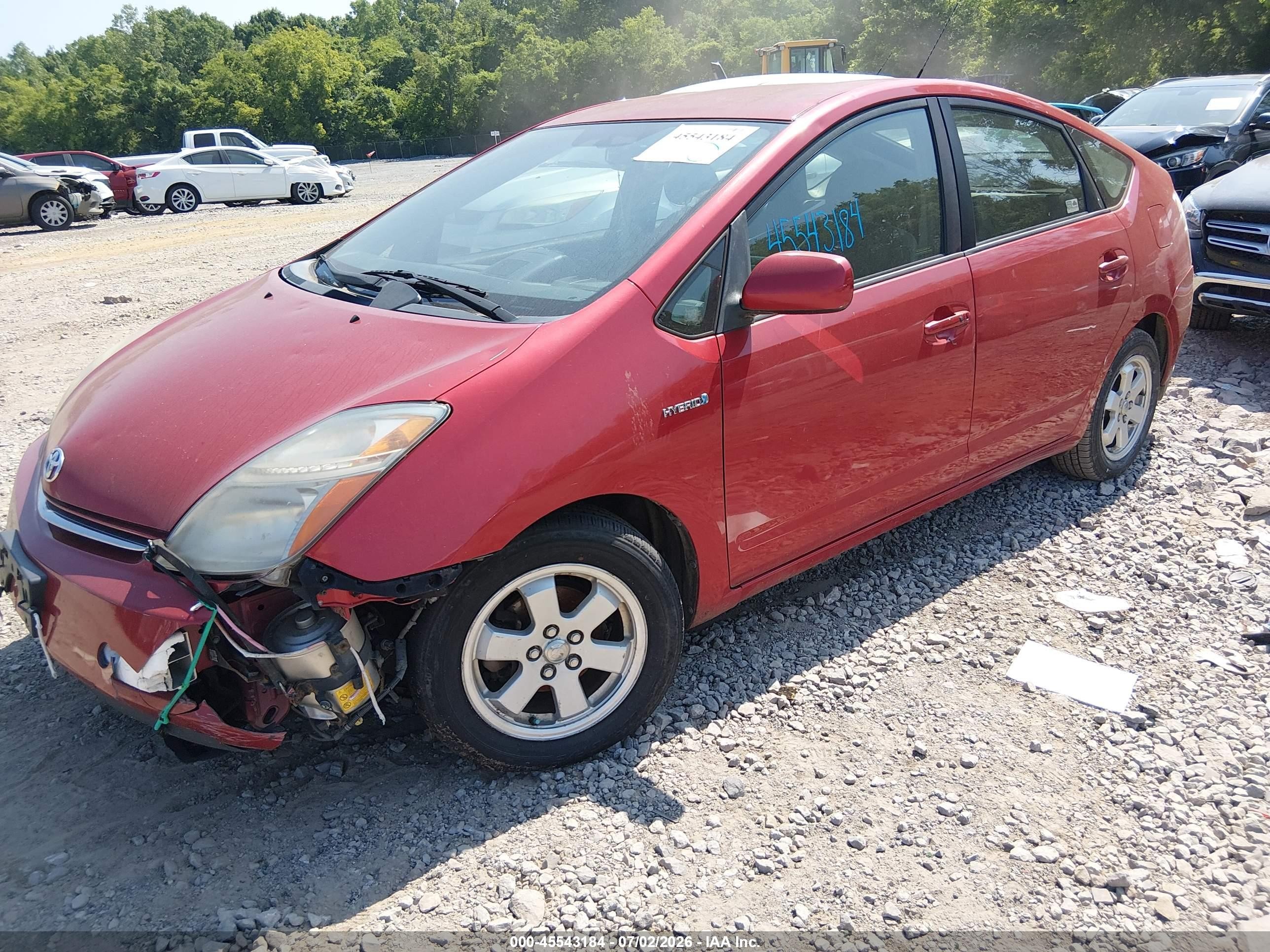 2008 Toyota Prius   Red vin: JTDKB20U587734086