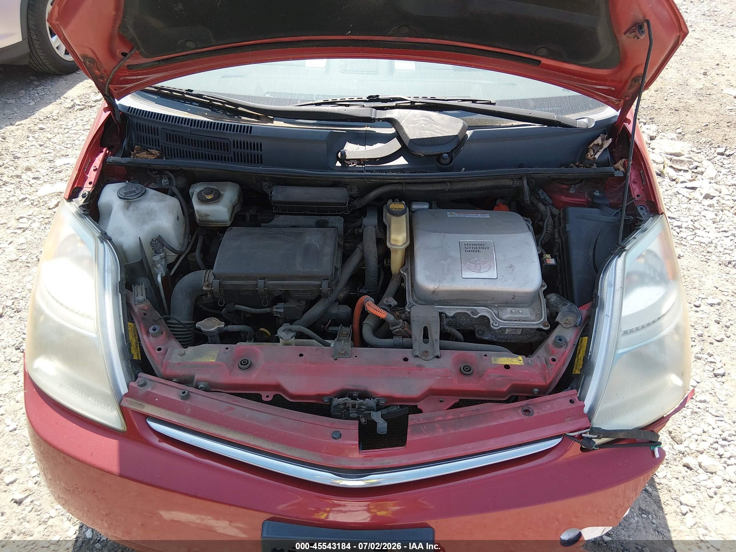 2008 Toyota Prius   Red vin: JTDKB20U587734086