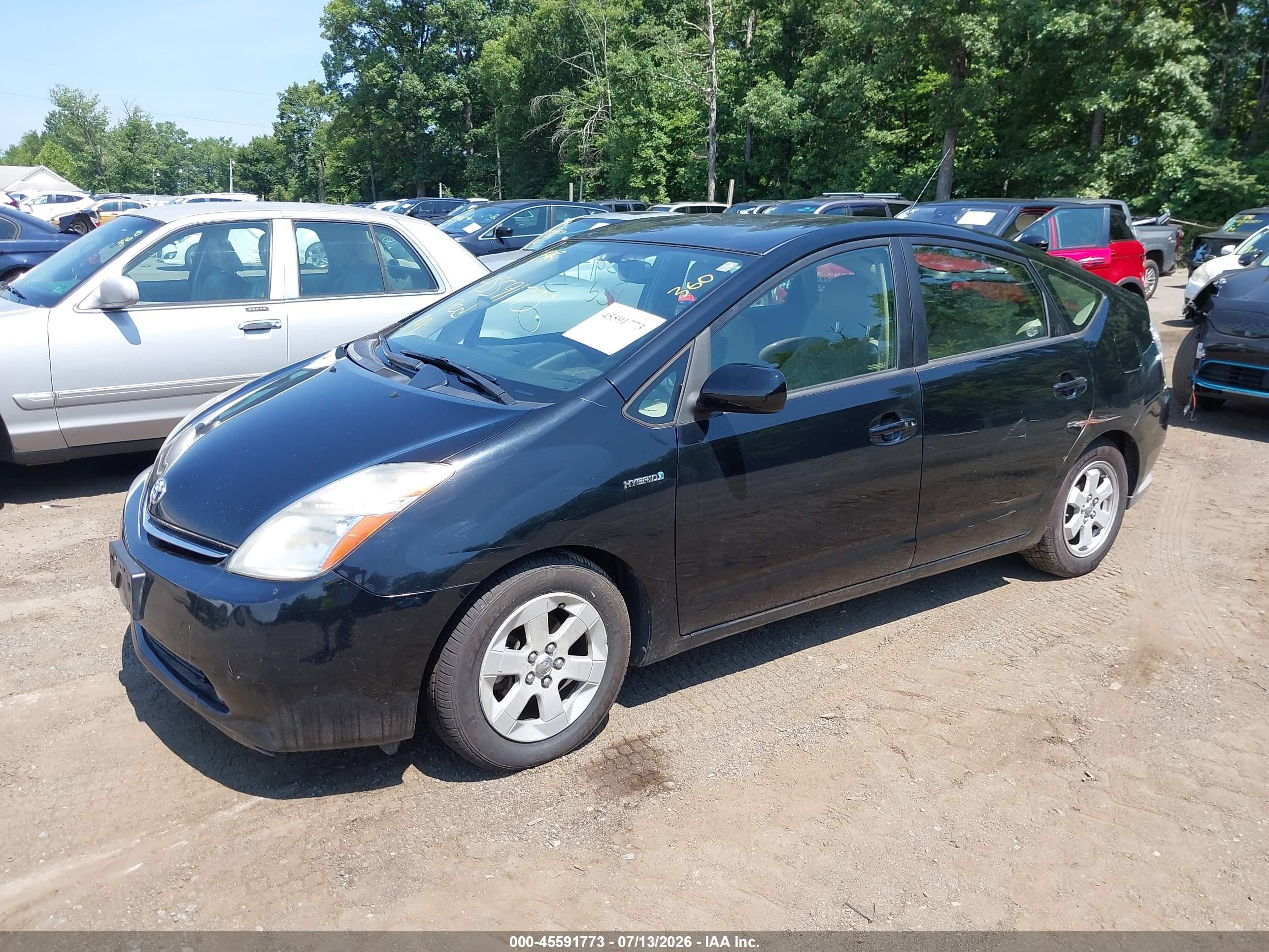 2008 Toyota Prius   Black vin: JTDKB20U587734489