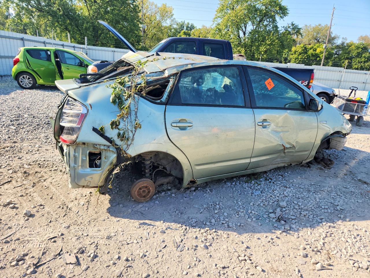 2008 Toyota Prius Base Green vin: JTDKB20U587746335