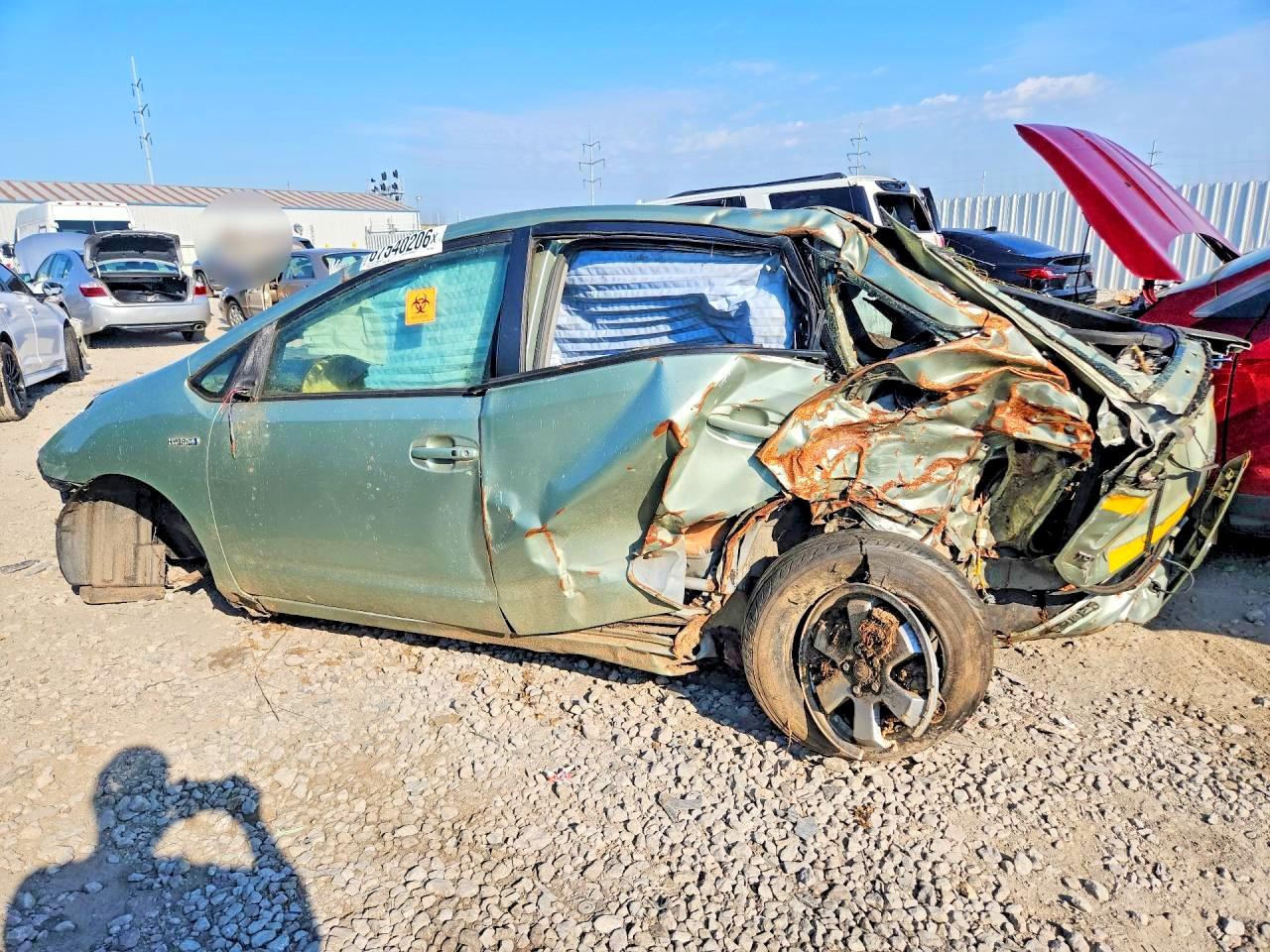 2008 Toyota Prius Base Green vin: JTDKB20U587746335