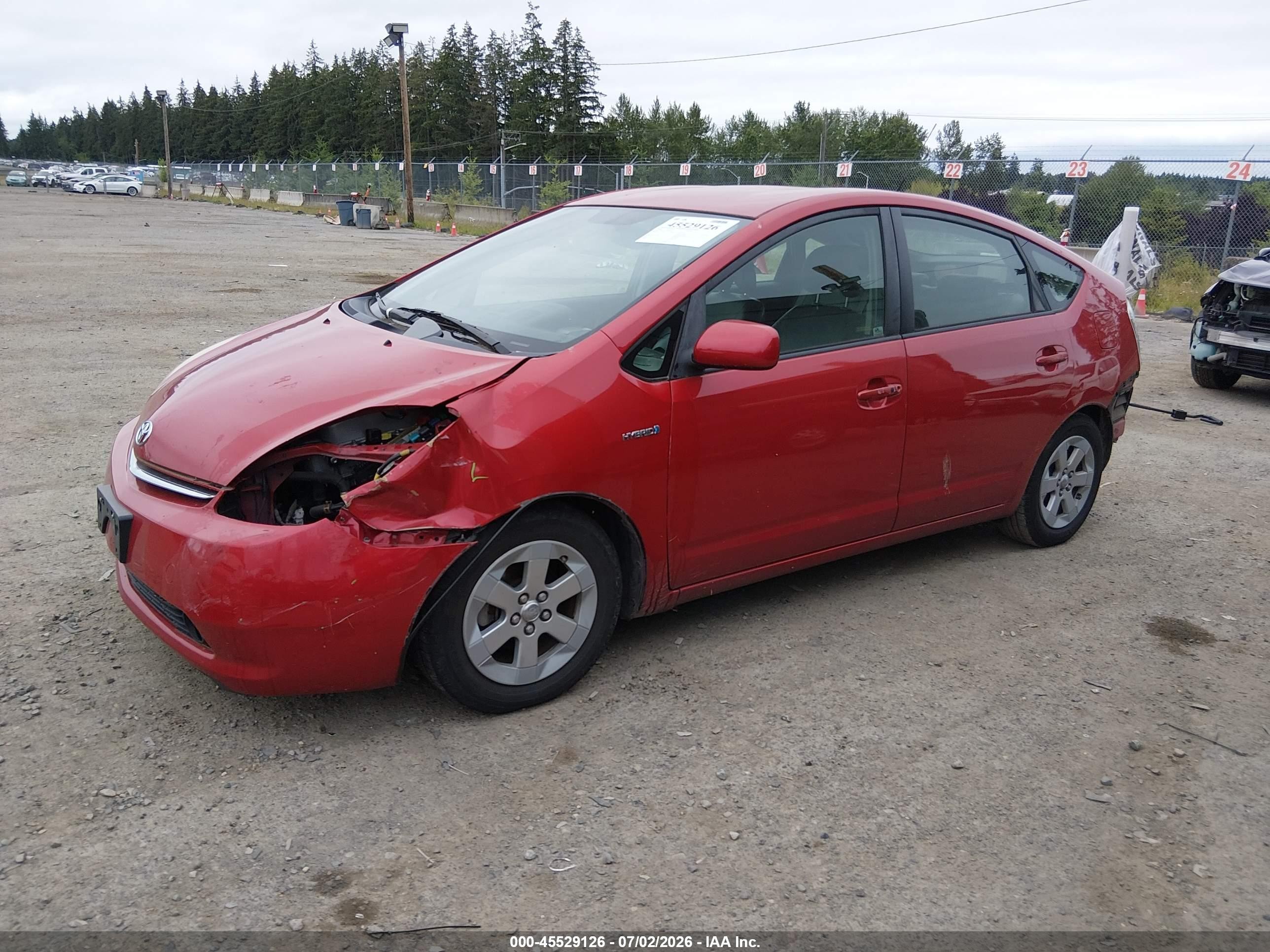 2008 Toyota Prius   Burgundy vin: JTDKB20U587754189