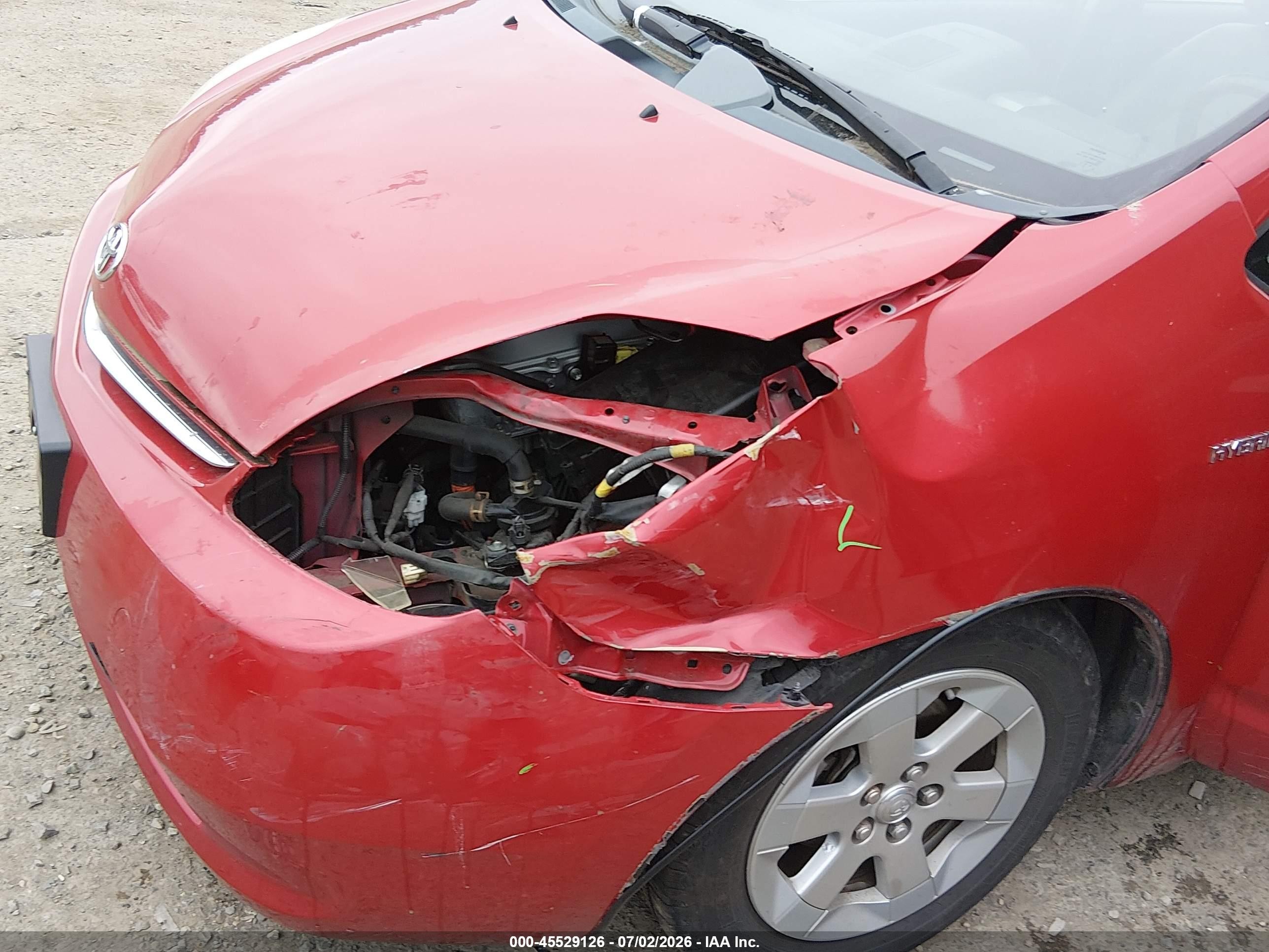 2008 Toyota Prius   Burgundy vin: JTDKB20U587754189