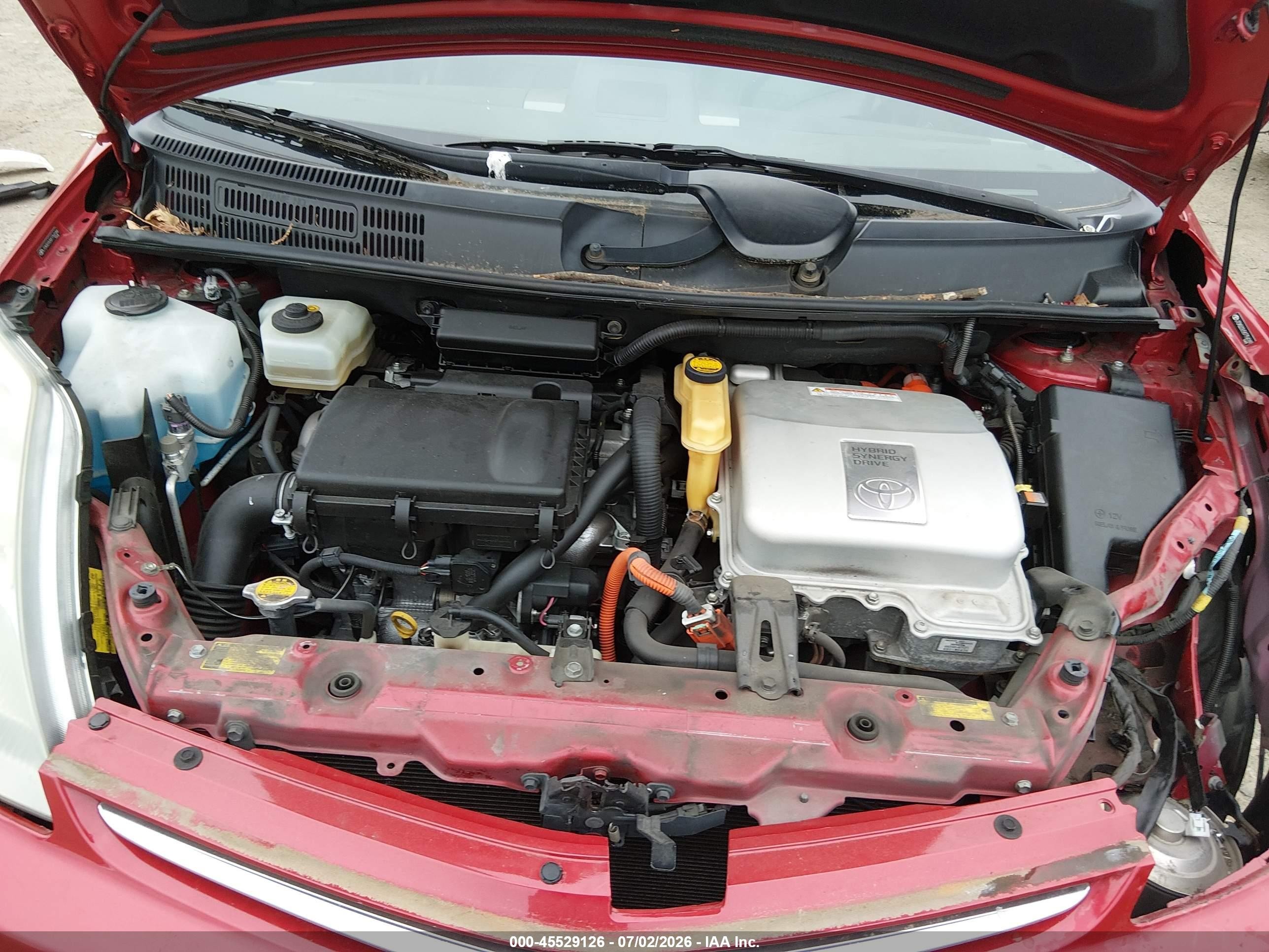 2008 Toyota Prius   Burgundy vin: JTDKB20U587754189