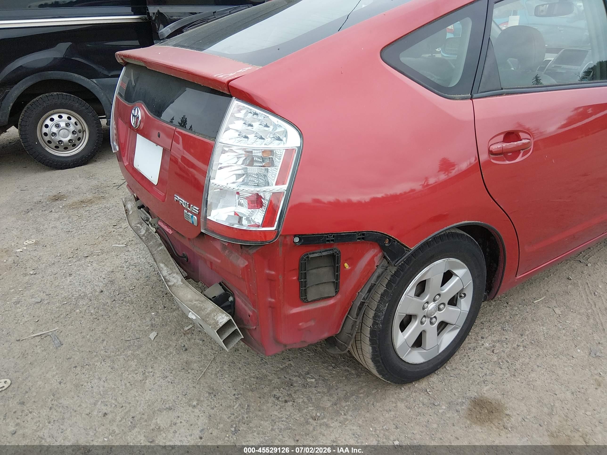 2008 Toyota Prius   Burgundy vin: JTDKB20U587754189