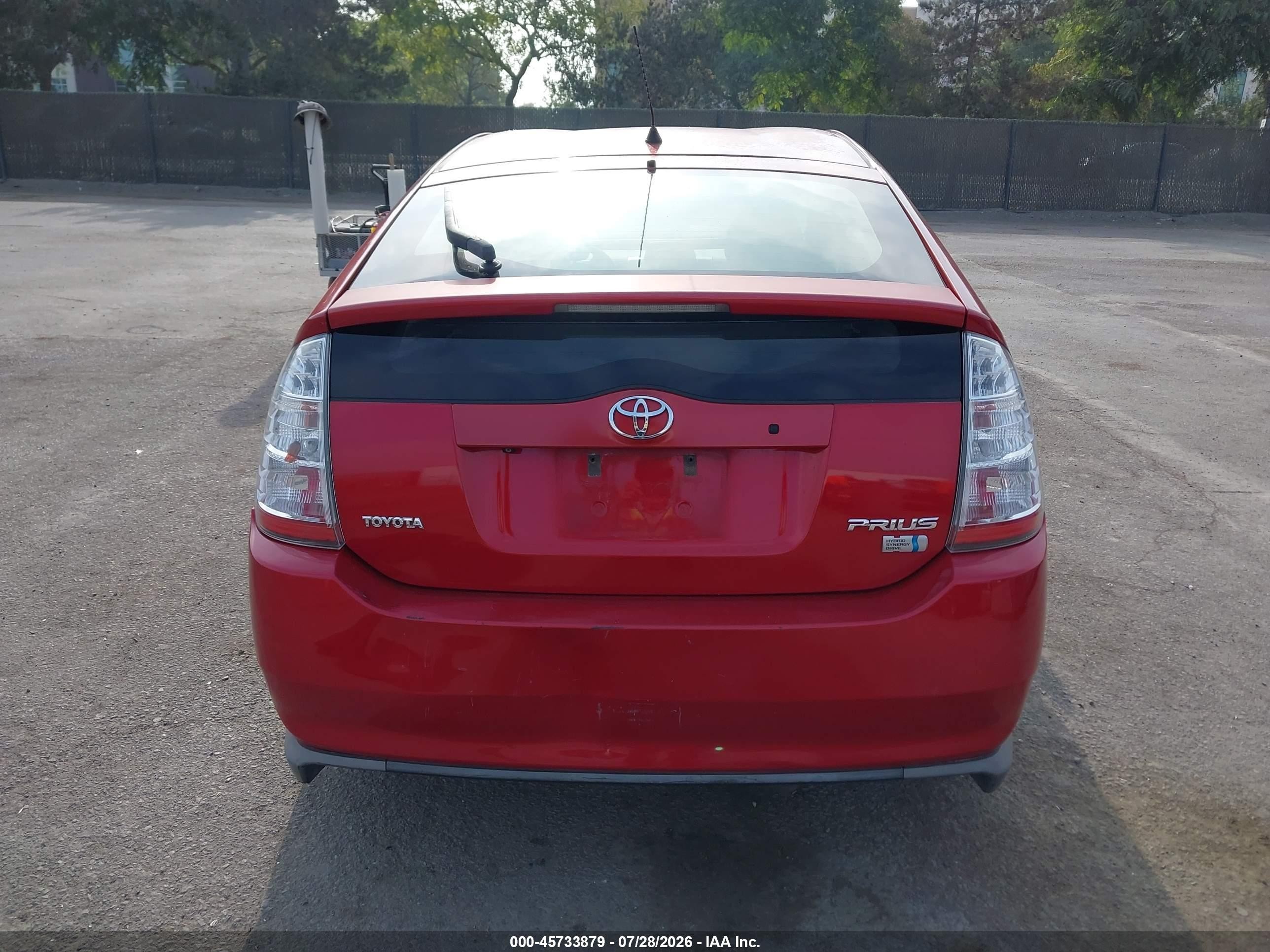 2008 Toyota Prius   Red vin: JTDKB20U587771090