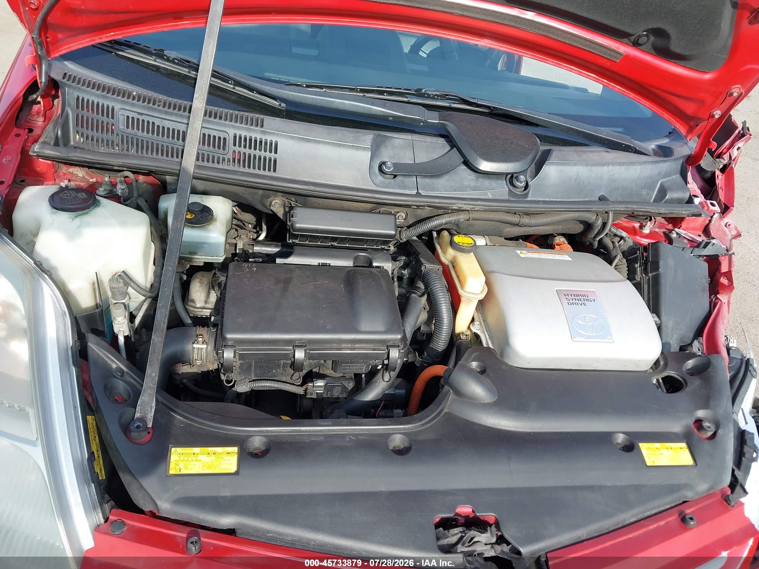 2008 Toyota Prius   Red vin: JTDKB20U587771090